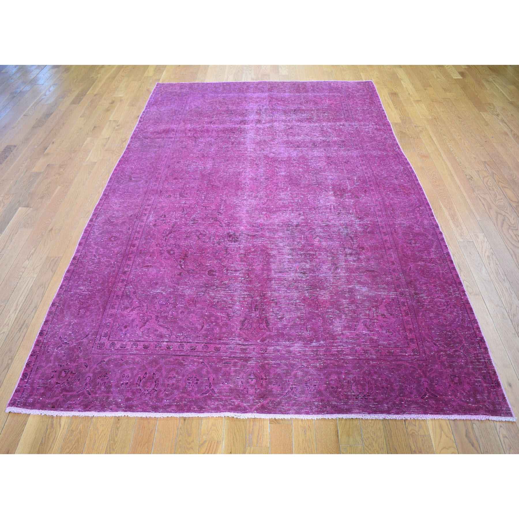 Overdyed-Vintage-Hand-Knotted-Rug-296040