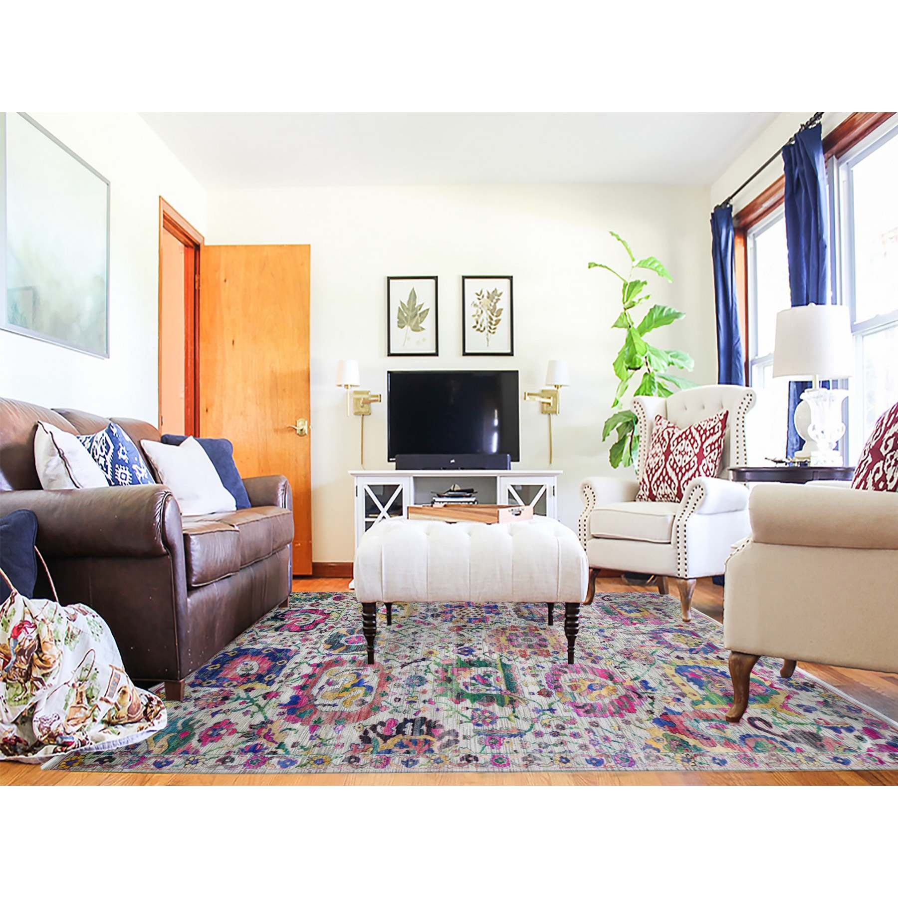 Wool-and-Silk-Hand-Knotted-Rug-296230