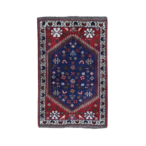 New Persian Mat Natural Wool Red Hand Knotted Oriental Rug