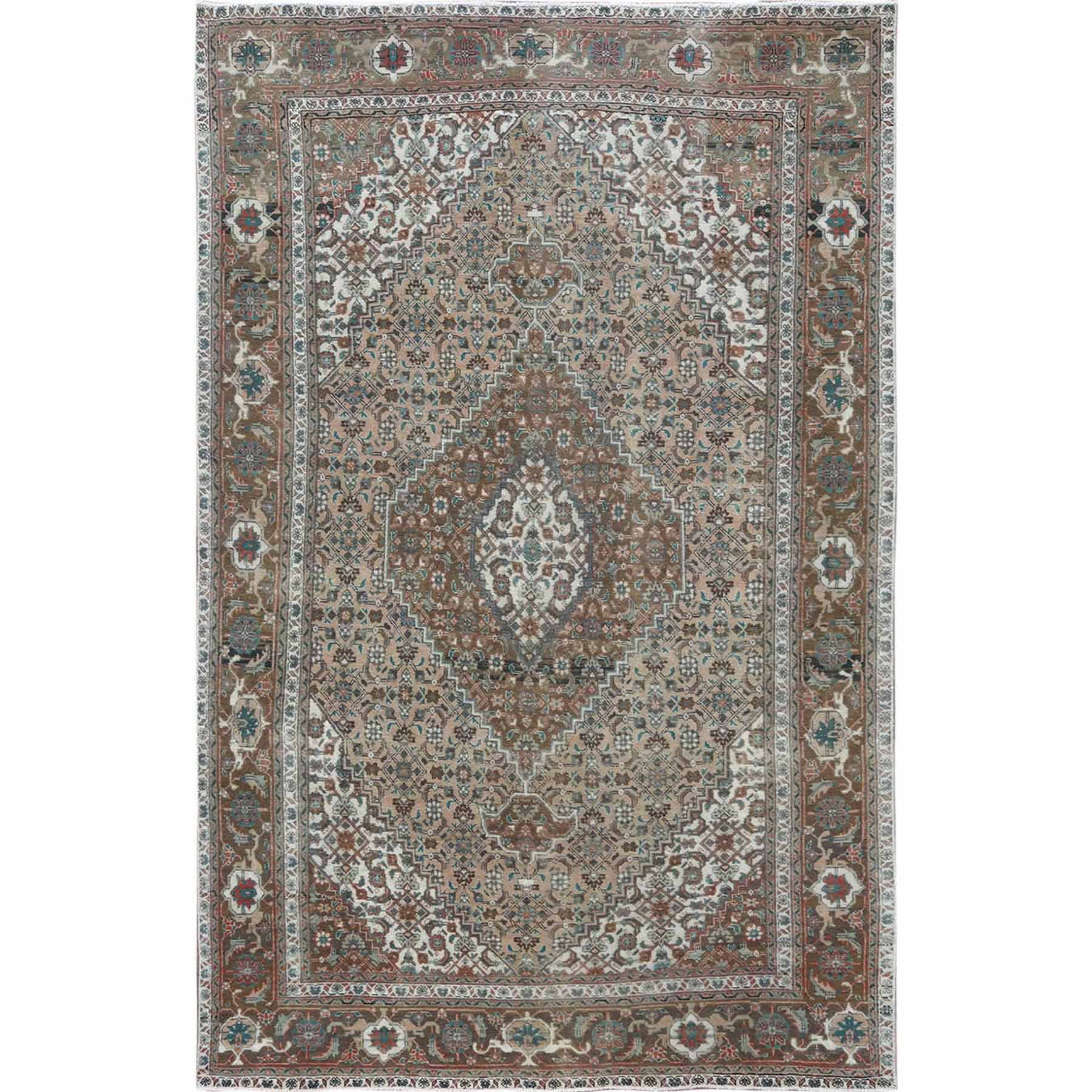 White-Wash-Vintage-Silver-Wash-Hand-Knotted-Rug-300905