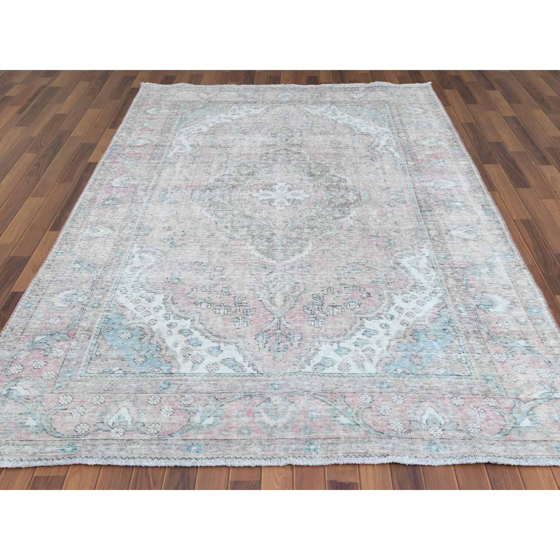 White-Wash-Vintage-Silver-Wash-Hand-Knotted-Rug-300915