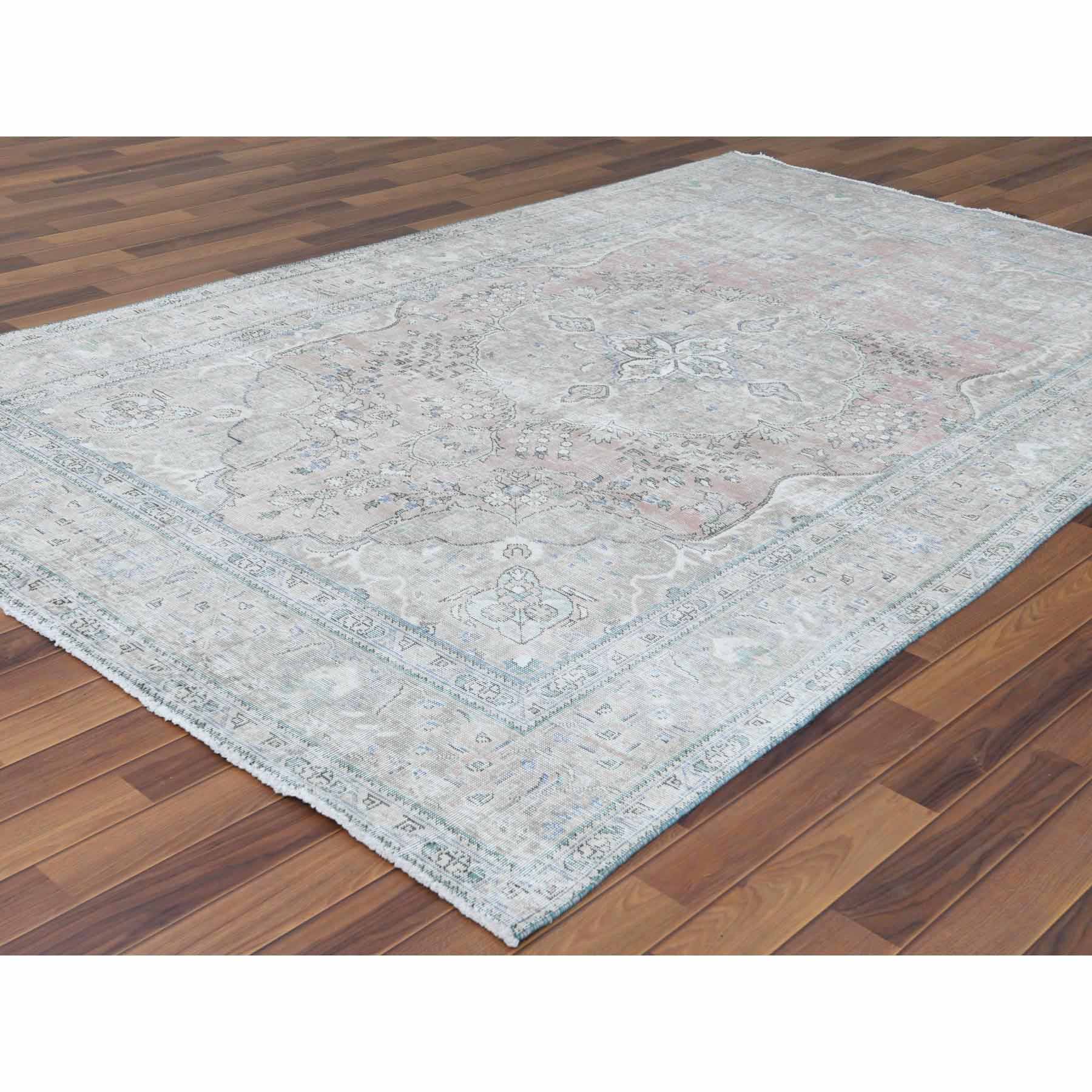 White-Wash-Vintage-Silver-Wash-Hand-Knotted-Rug-300930