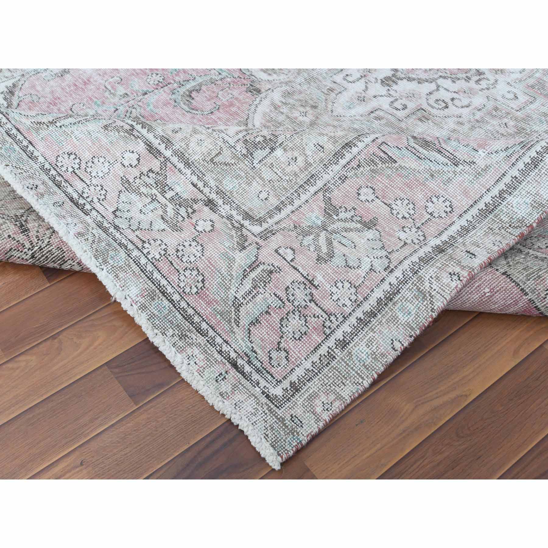 White-Wash-Vintage-Silver-Wash-Hand-Knotted-Rug-300935