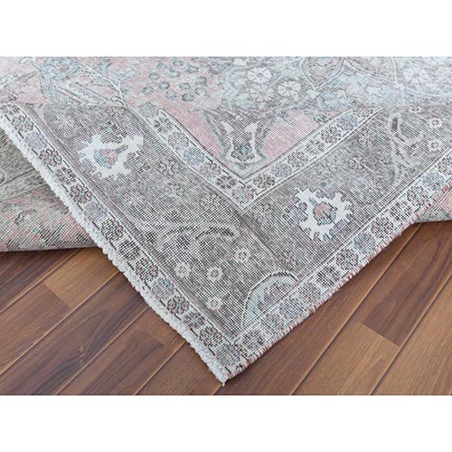 White-Wash-Vintage-Silver-Wash-Hand-Knotted-Rug-300975