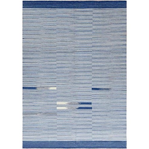 Flat Weave Nomadic Stripe Design Kilim Pure Wool Hand Woven Reversible Oriental Rug