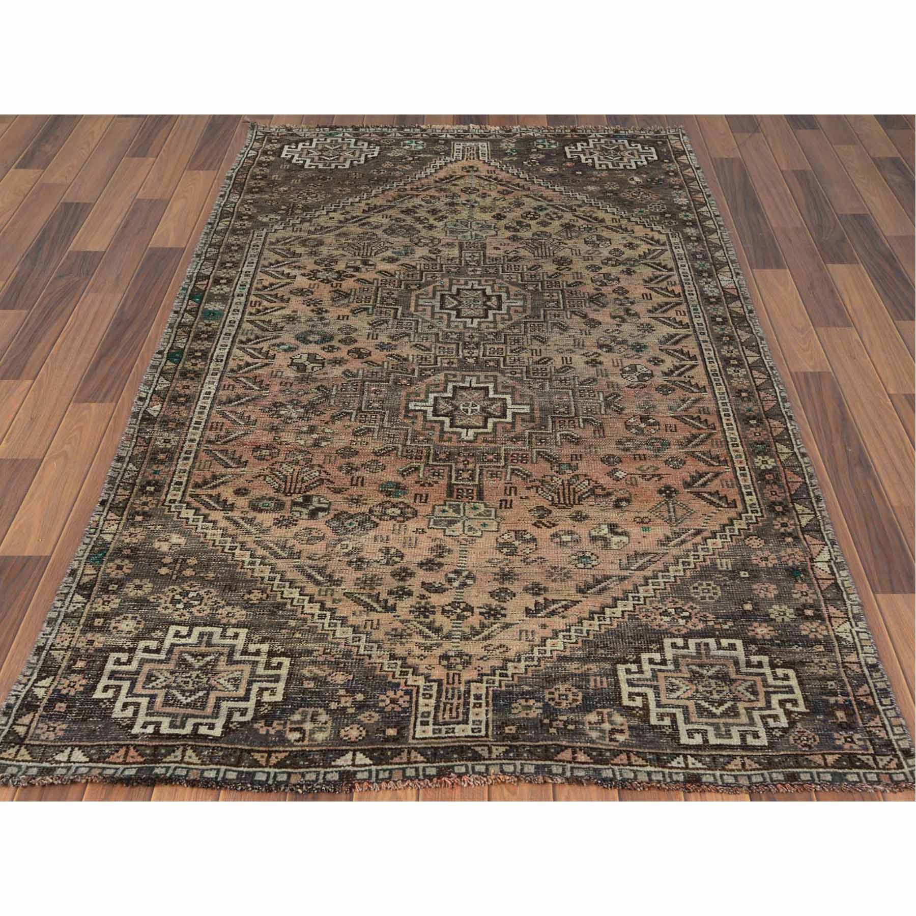 Overdyed-Vintage-Hand-Knotted-Rug-302755