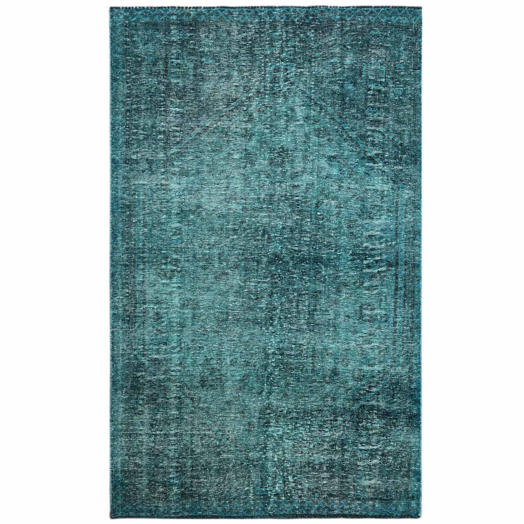 Overdyed-Vintage-Hand-Knotted-Rug-302760
