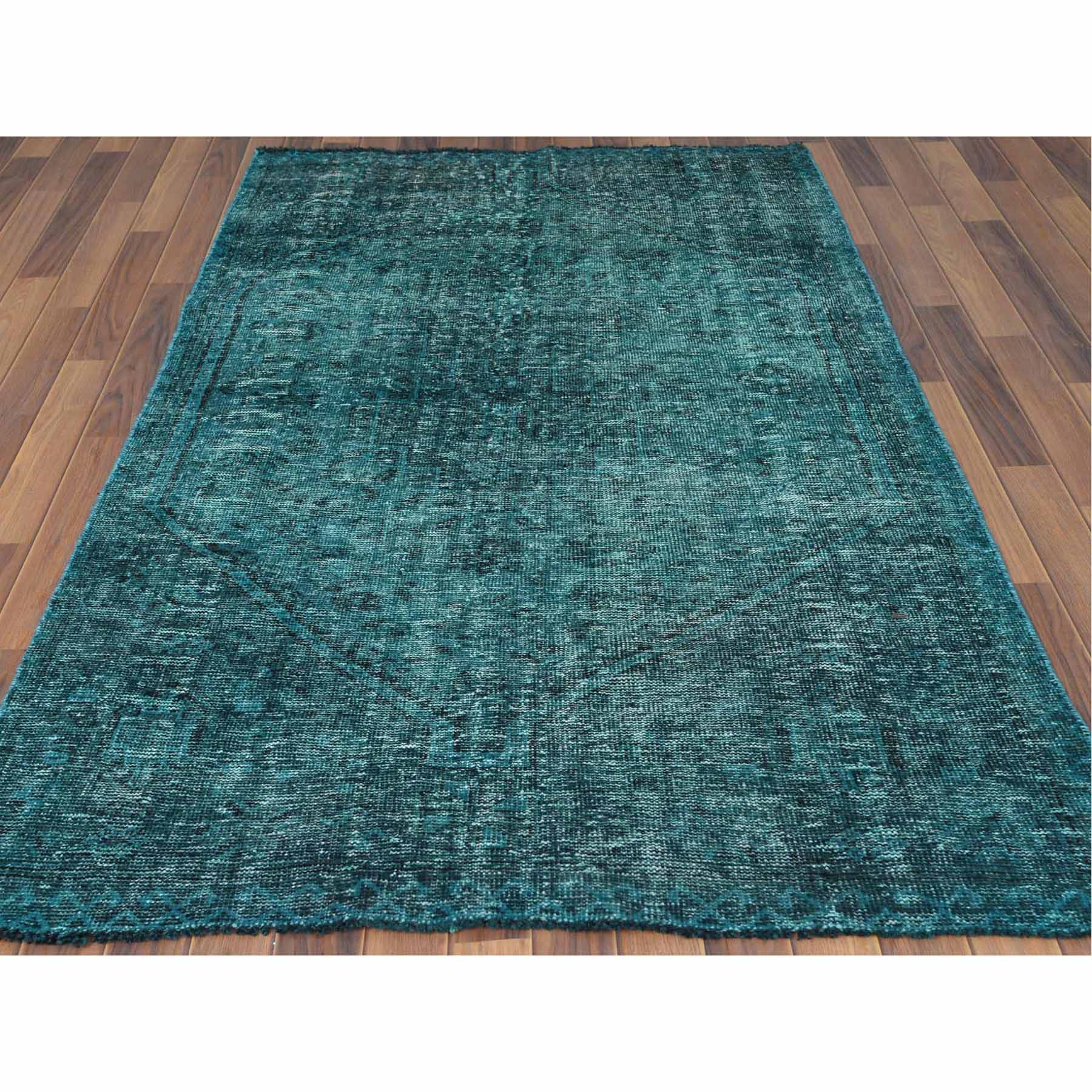 Overdyed-Vintage-Hand-Knotted-Rug-302760