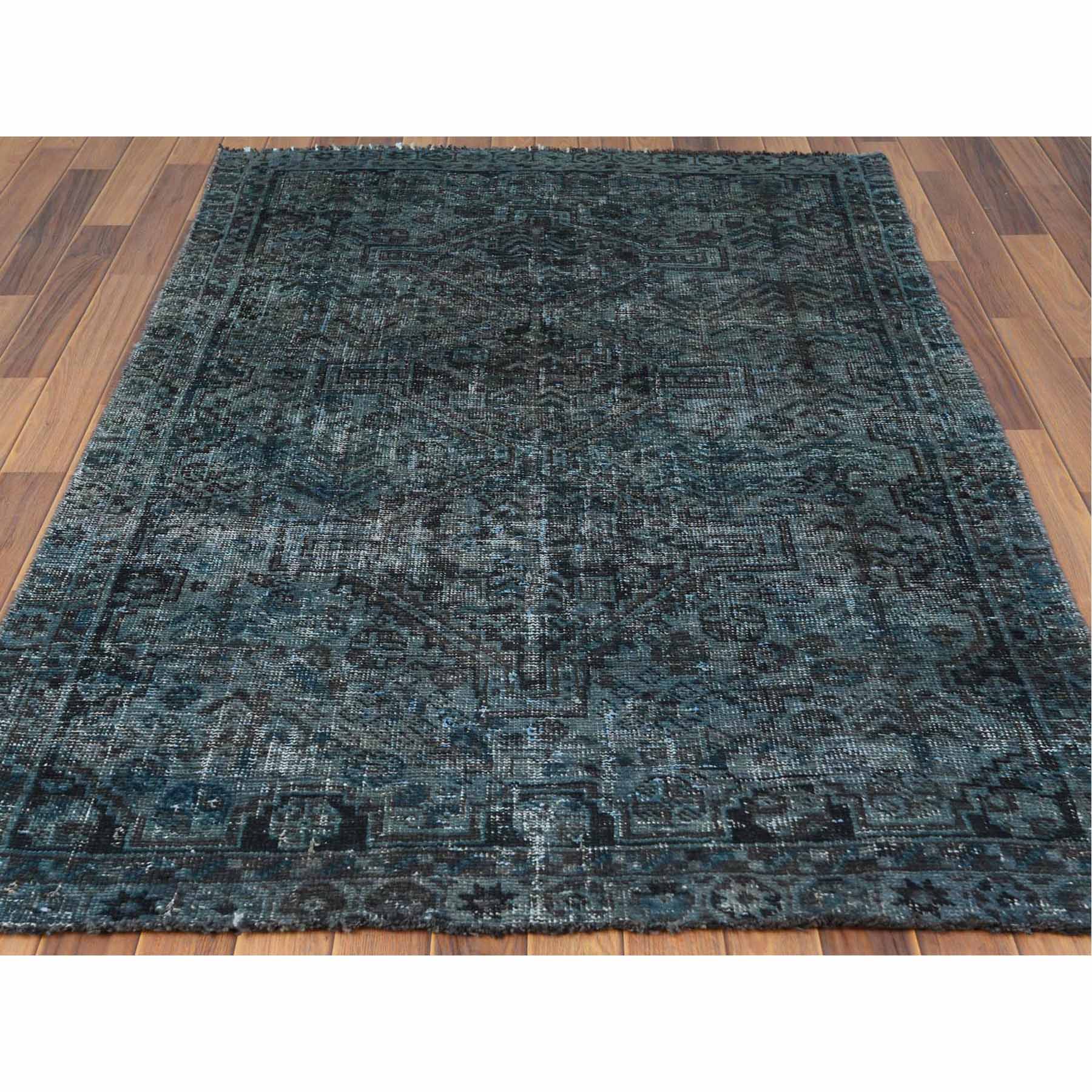 Overdyed-Vintage-Hand-Knotted-Rug-302770