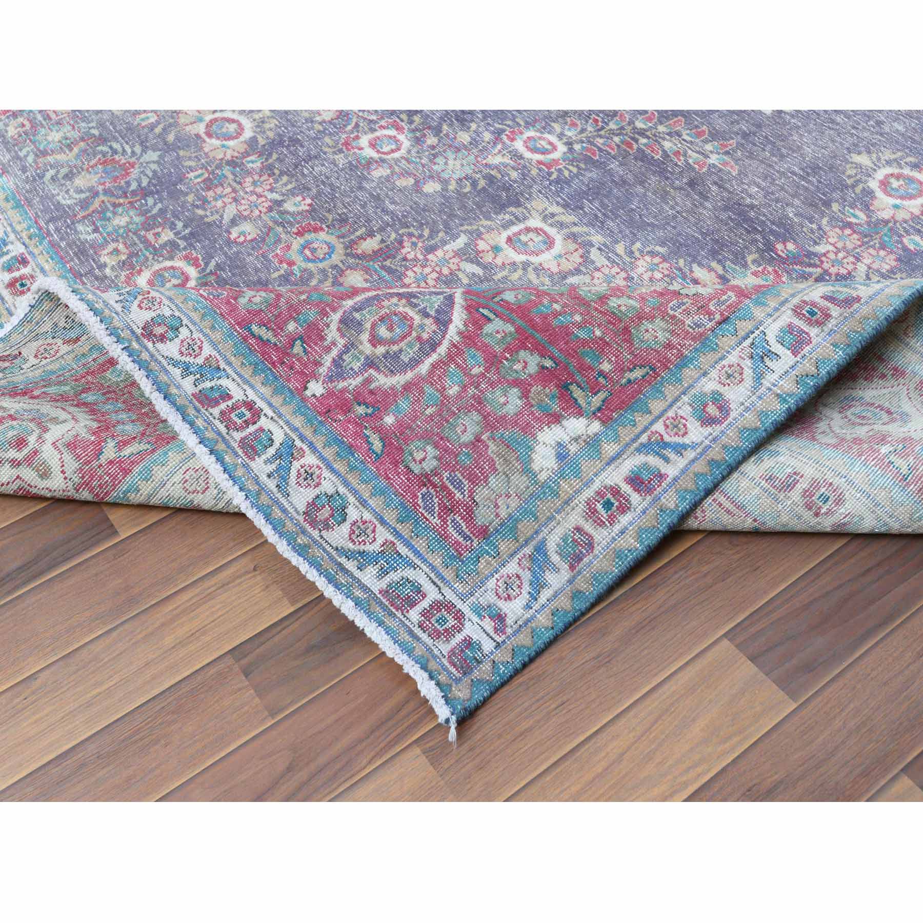 Overdyed-Vintage-Hand-Knotted-Rug-304500