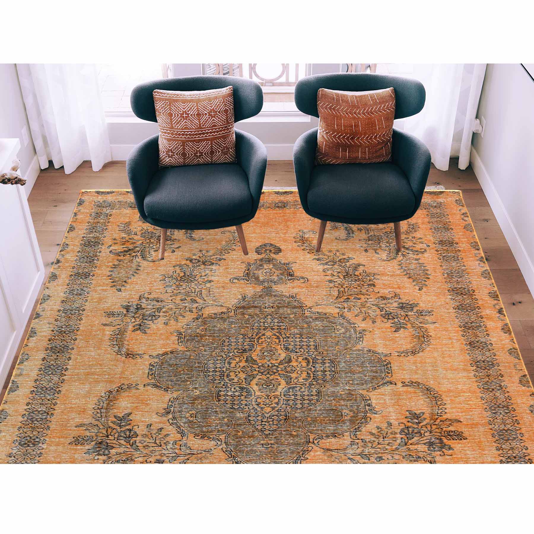 Overdyed-Vintage-Hand-Knotted-Rug-304535