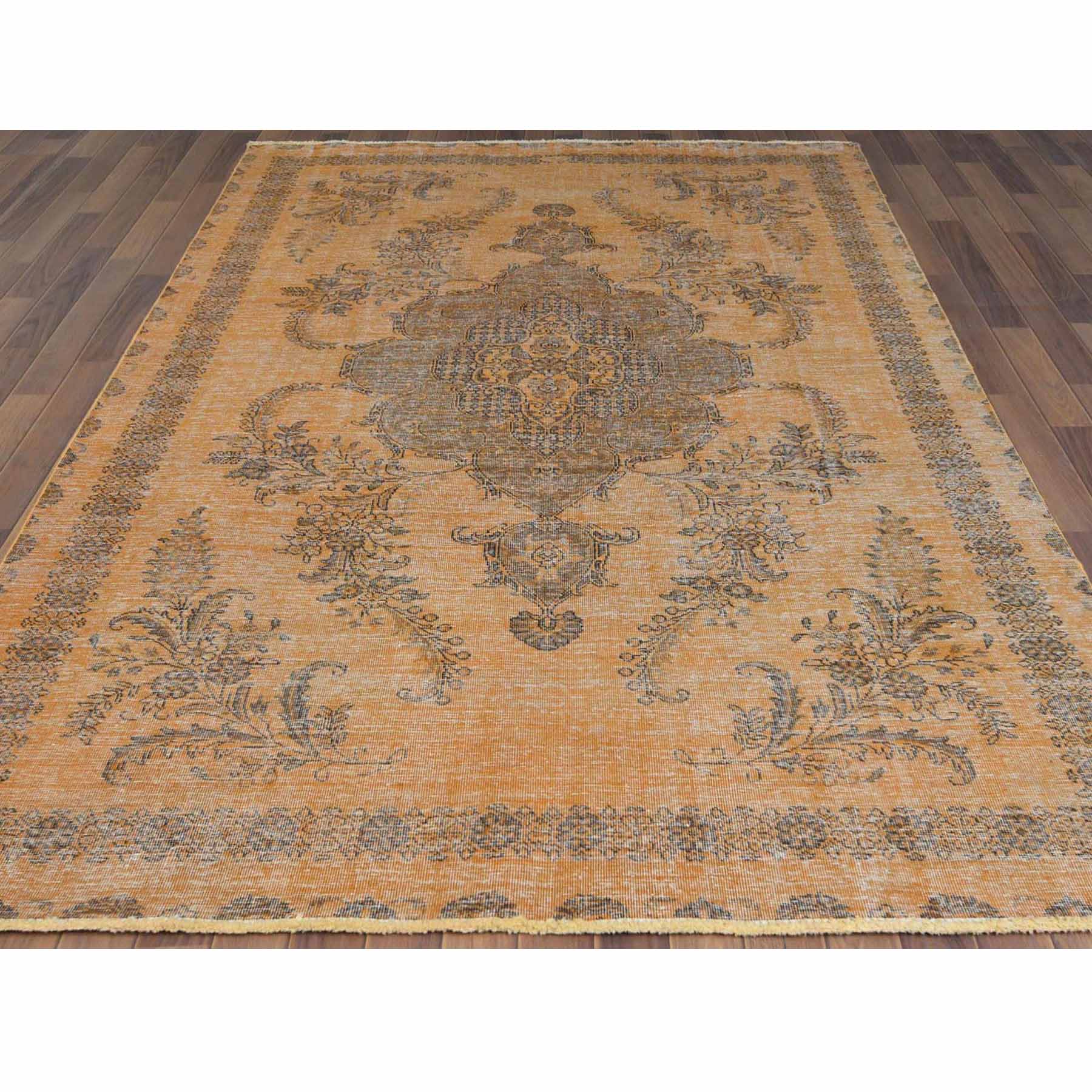 Overdyed-Vintage-Hand-Knotted-Rug-304535