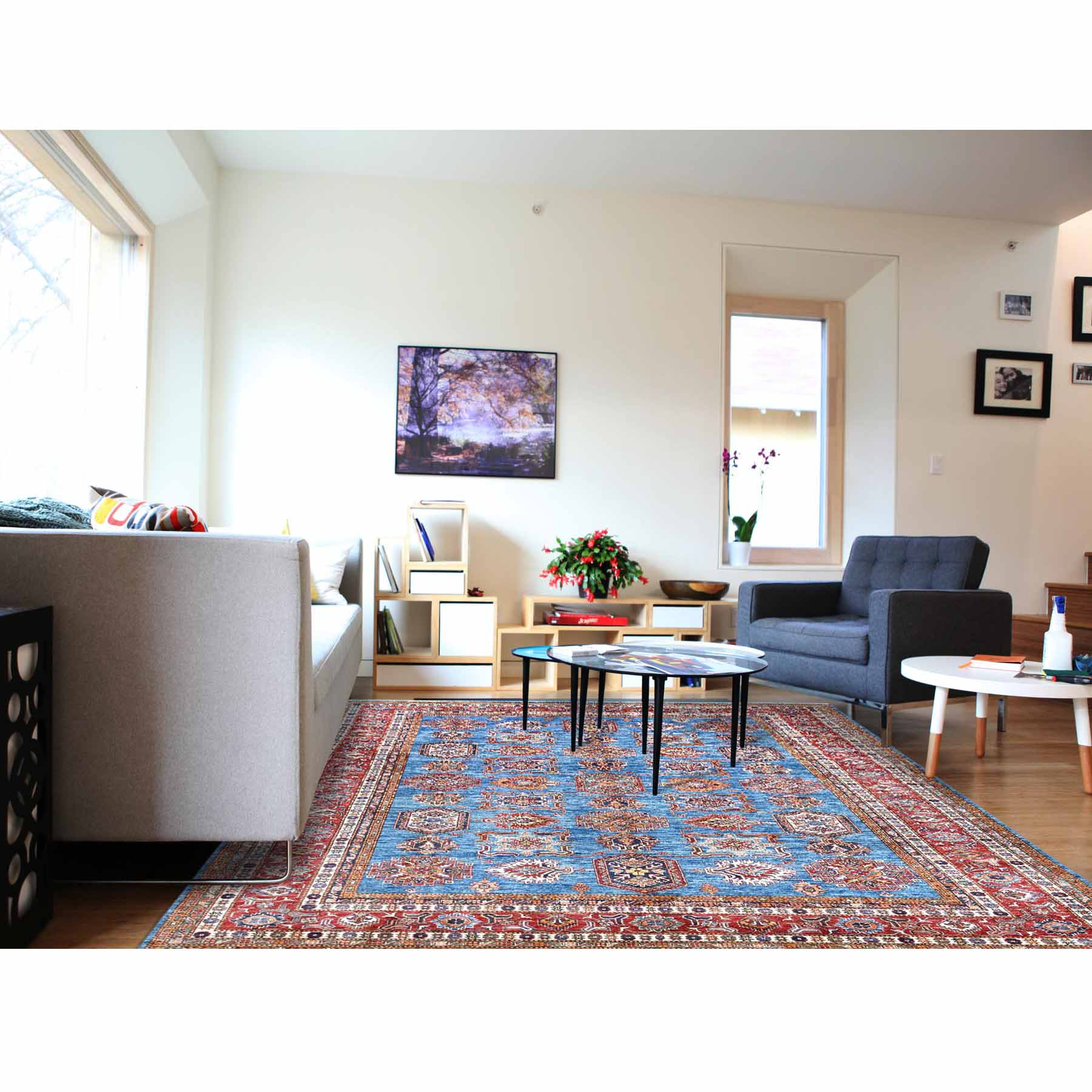 Kazak-Hand-Knotted-Rug-305735