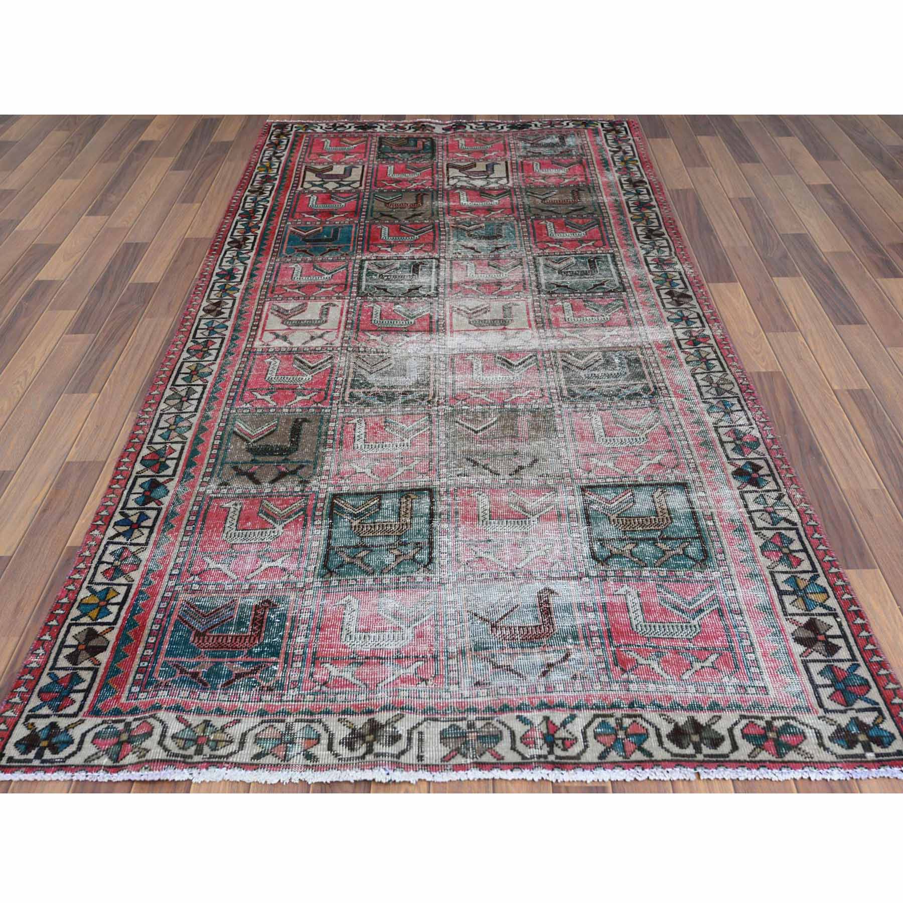 Overdyed-Vintage-Hand-Knotted-Rug-305375