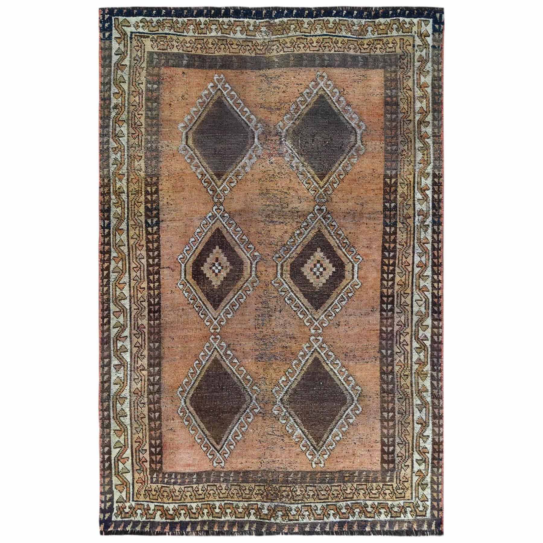 Overdyed-Vintage-Hand-Knotted-Rug-305380