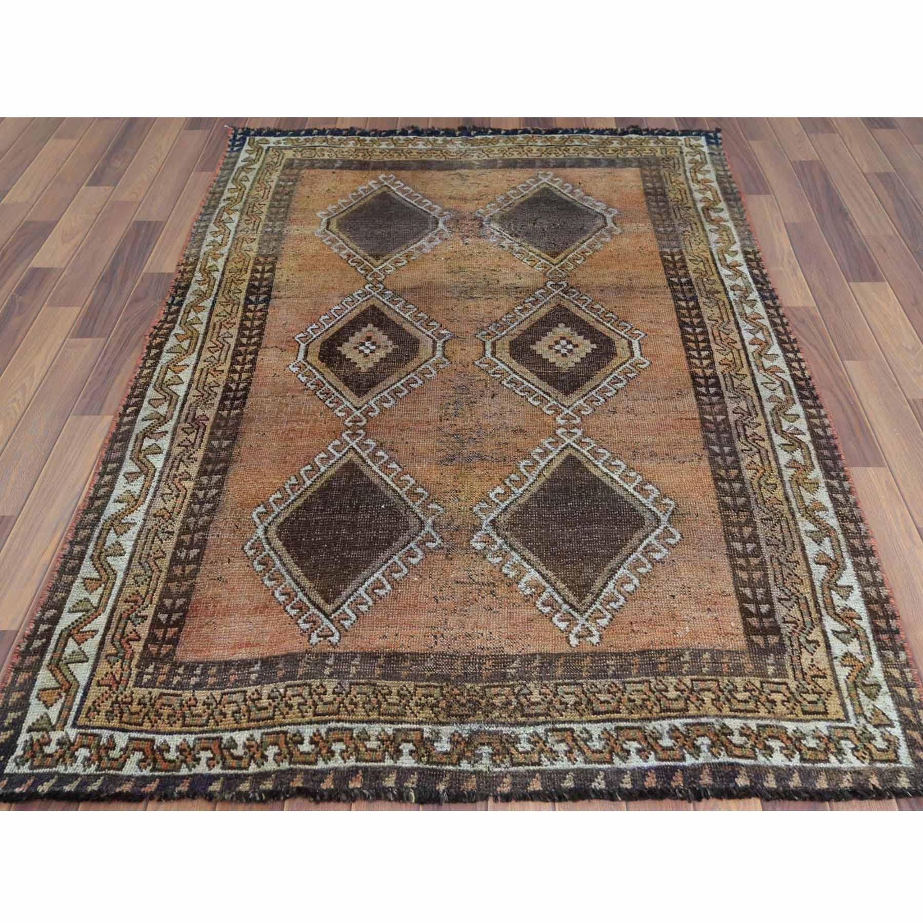 Overdyed-Vintage-Hand-Knotted-Rug-305380