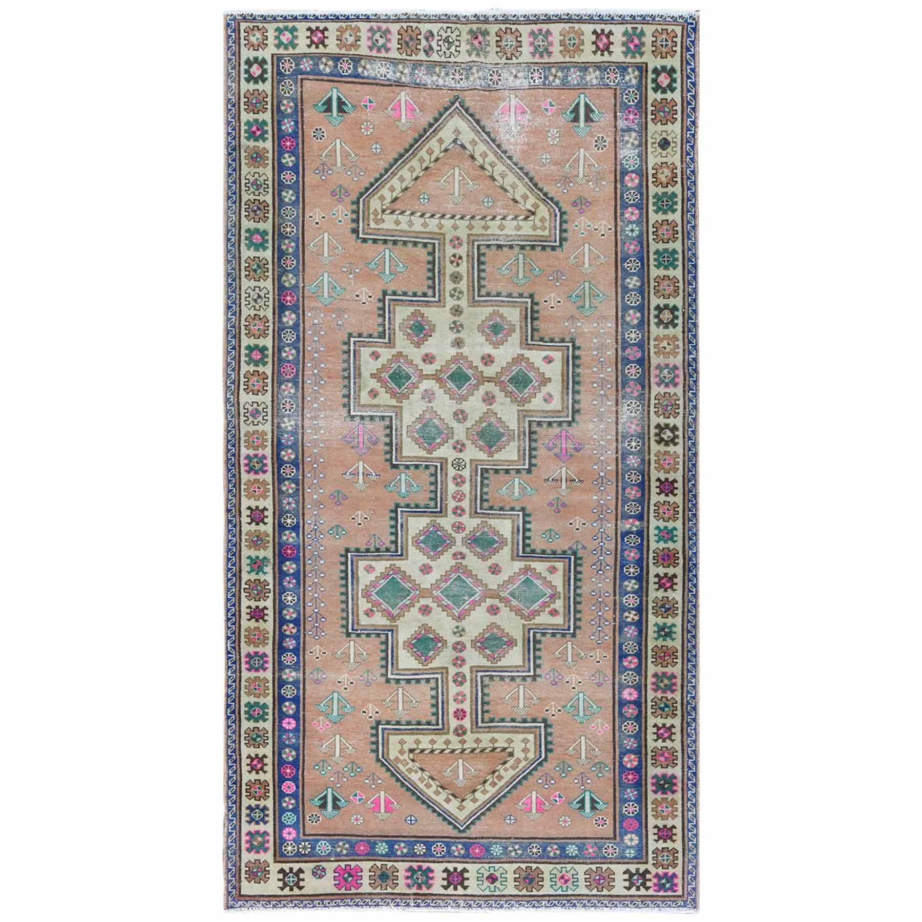 Overdyed-Vintage-Hand-Knotted-Rug-305410