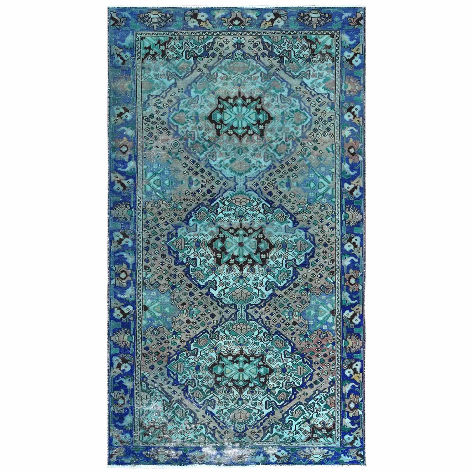 Overdyed-Vintage-Hand-Knotted-Rug-305425