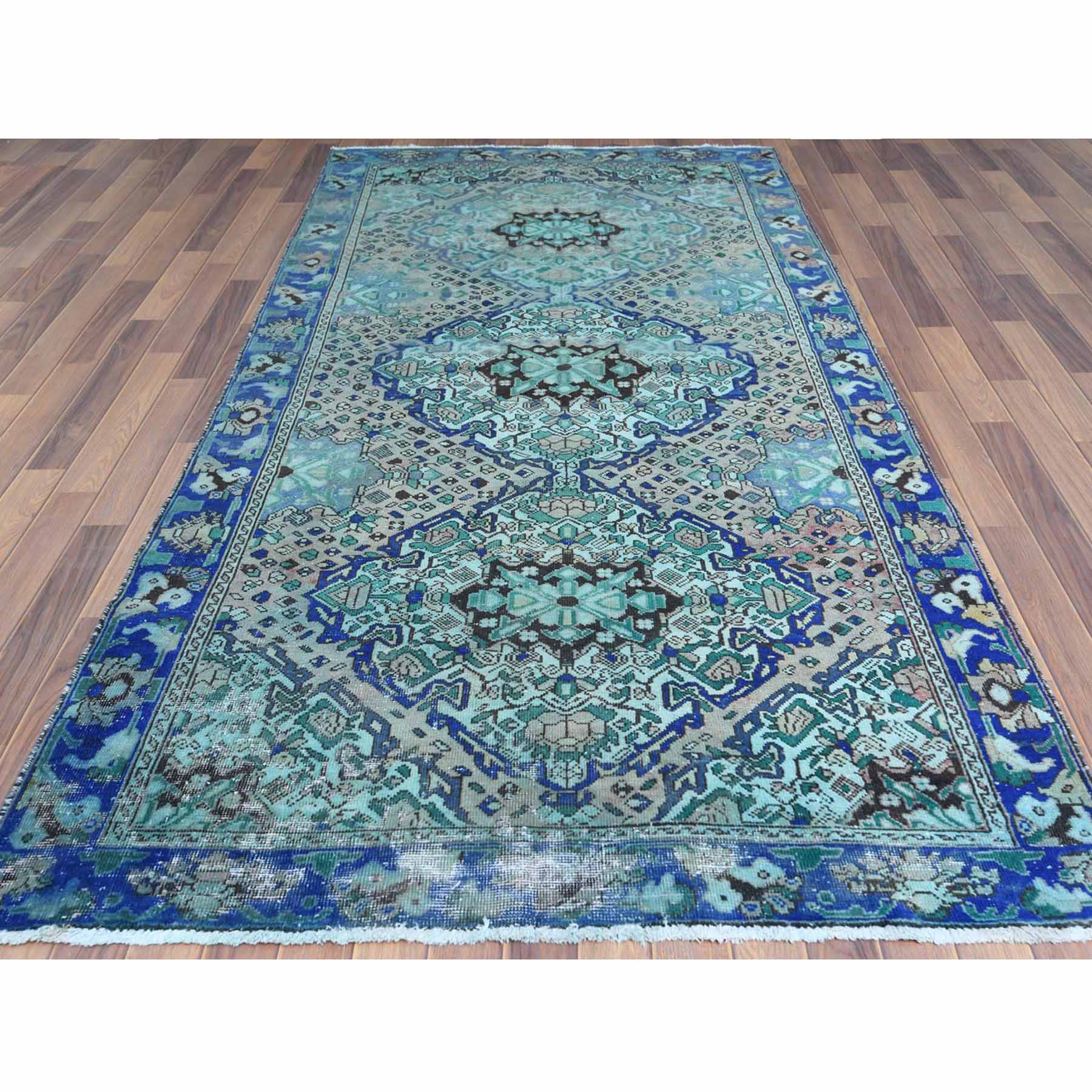 Overdyed-Vintage-Hand-Knotted-Rug-305425