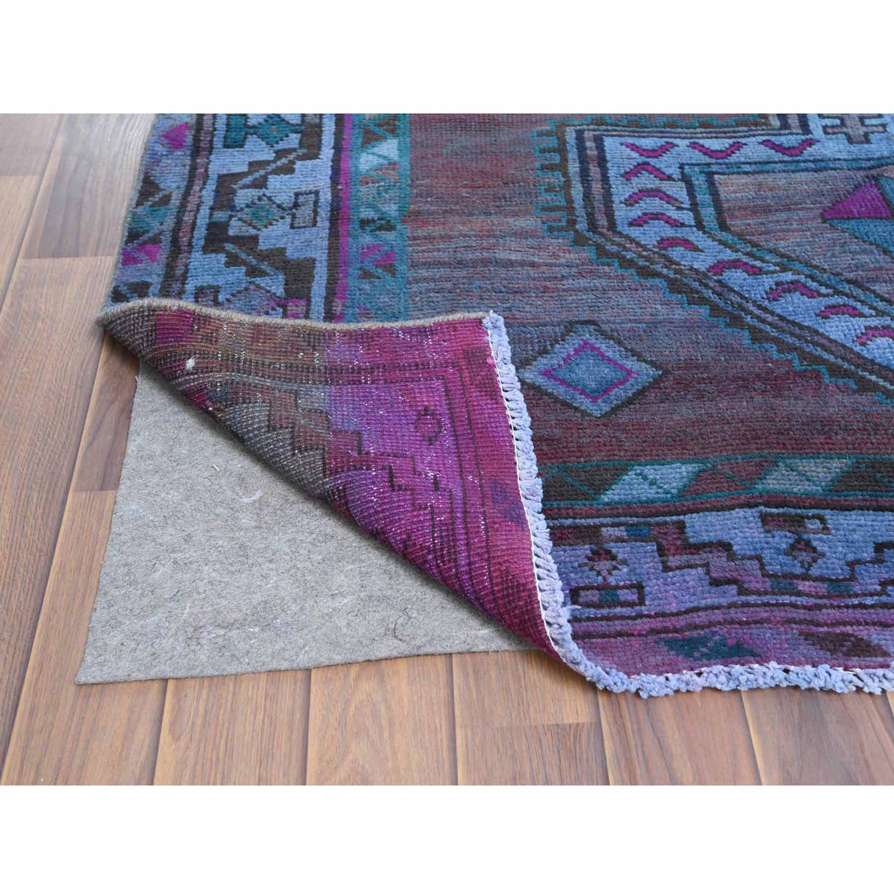 Overdyed-Vintage-Hand-Knotted-Rug-305430