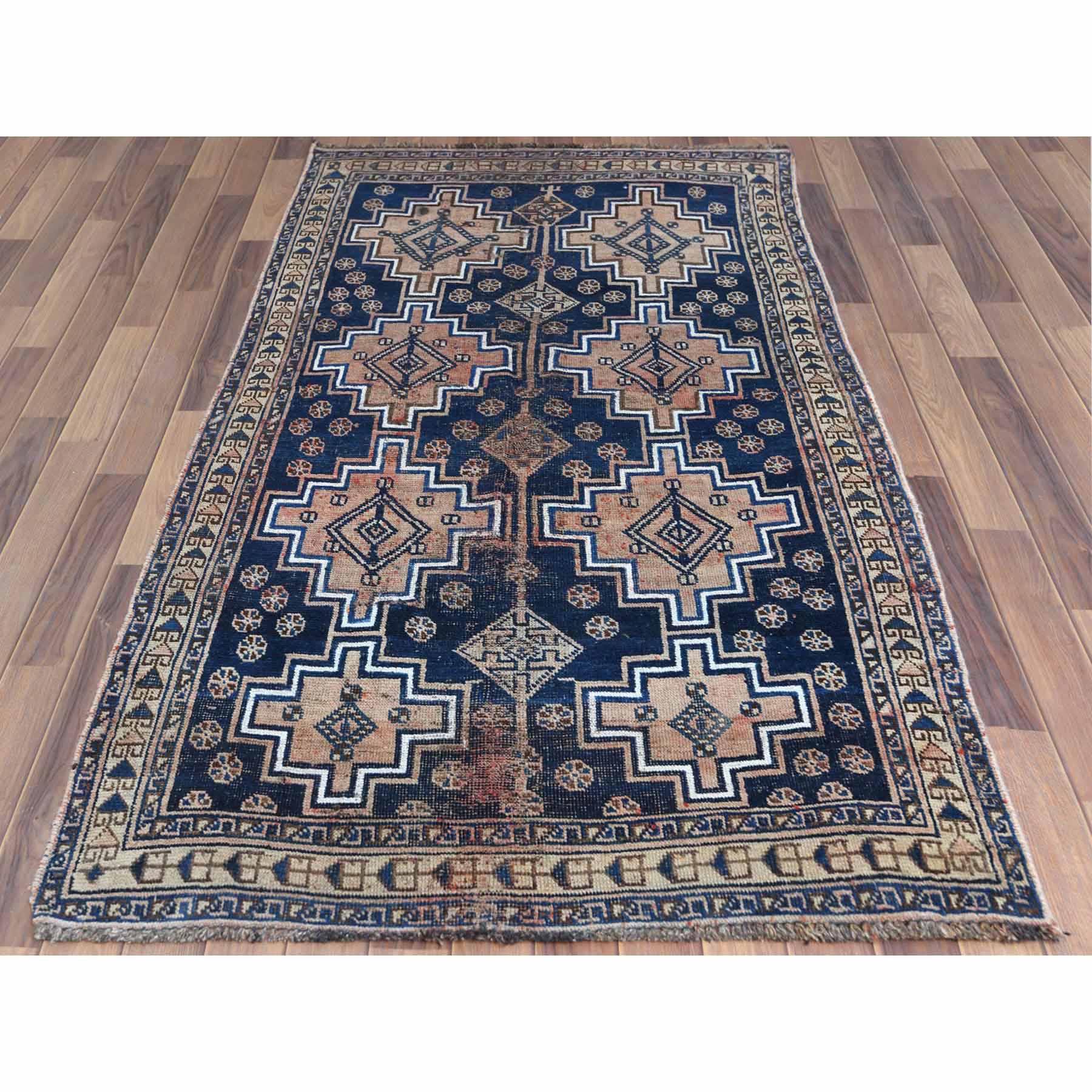 Overdyed-Vintage-Hand-Knotted-Rug-305455