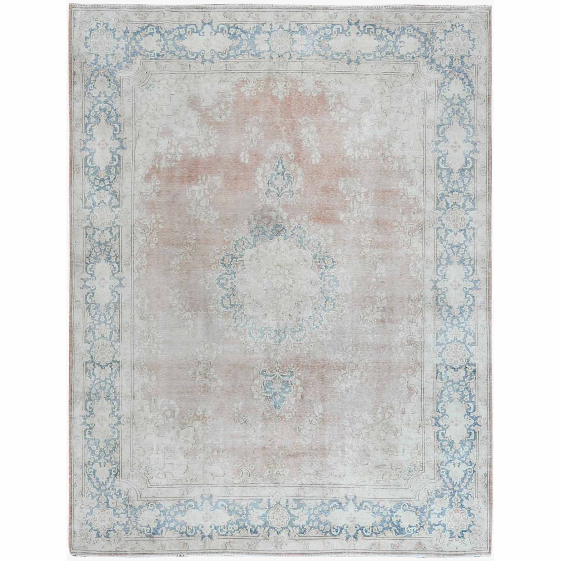 Overdyed-Vintage-Hand-Knotted-Rug-307020