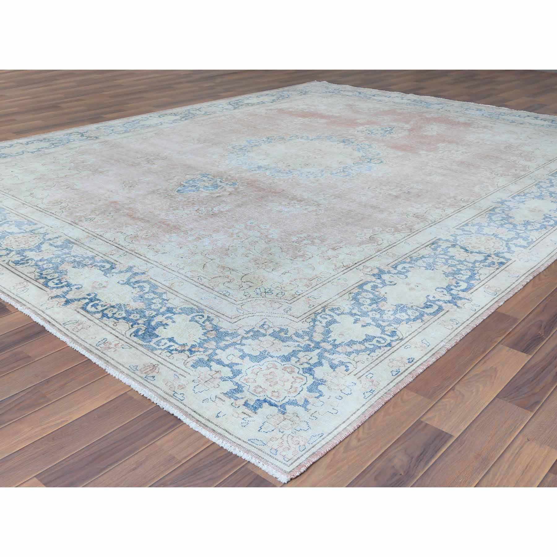 Overdyed-Vintage-Hand-Knotted-Rug-307020
