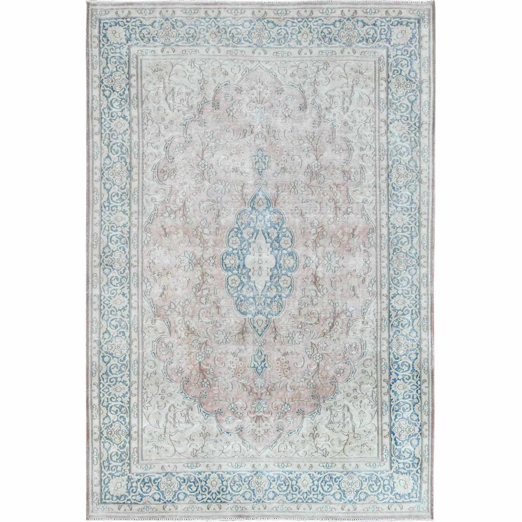 Overdyed-Vintage-Hand-Knotted-Rug-308595