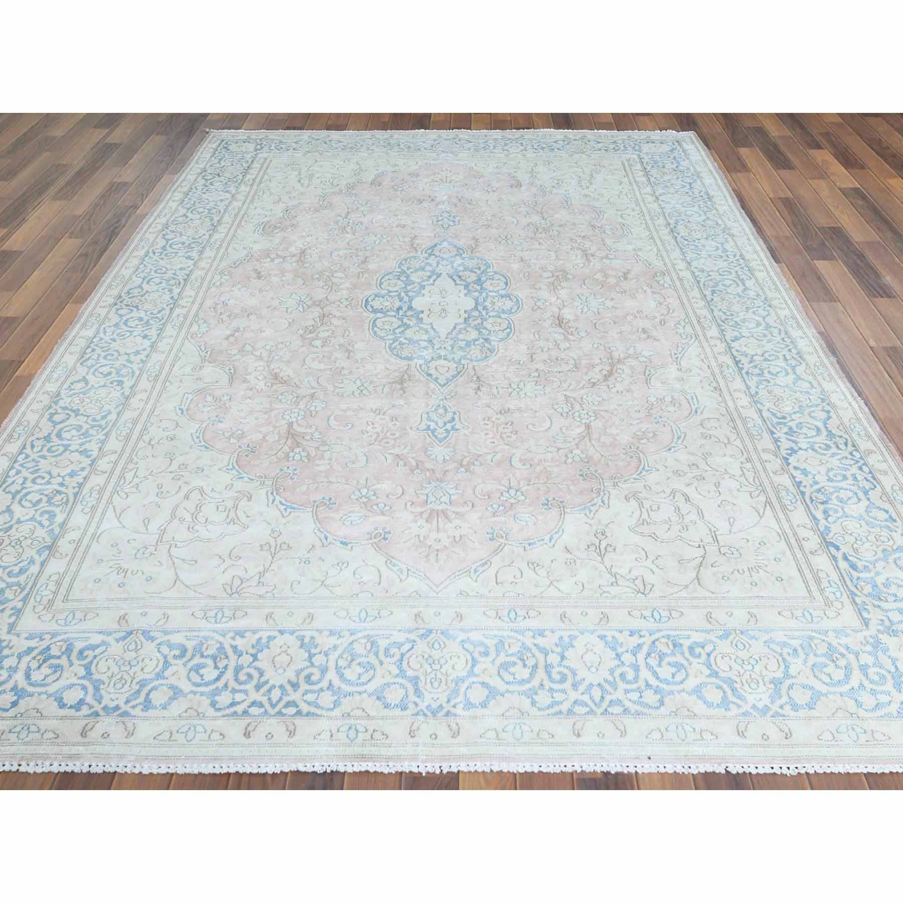 Overdyed-Vintage-Hand-Knotted-Rug-308595