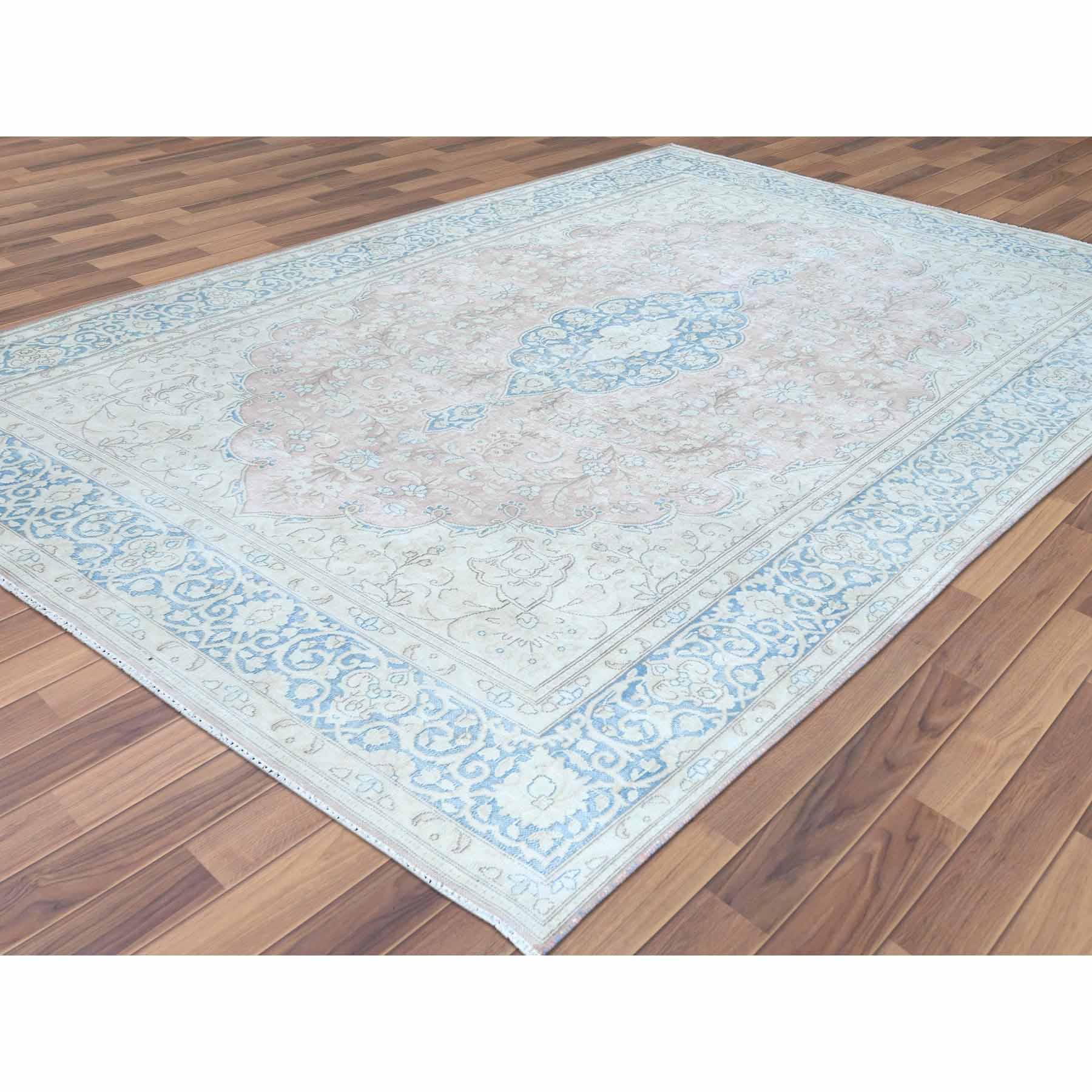 Overdyed-Vintage-Hand-Knotted-Rug-308595