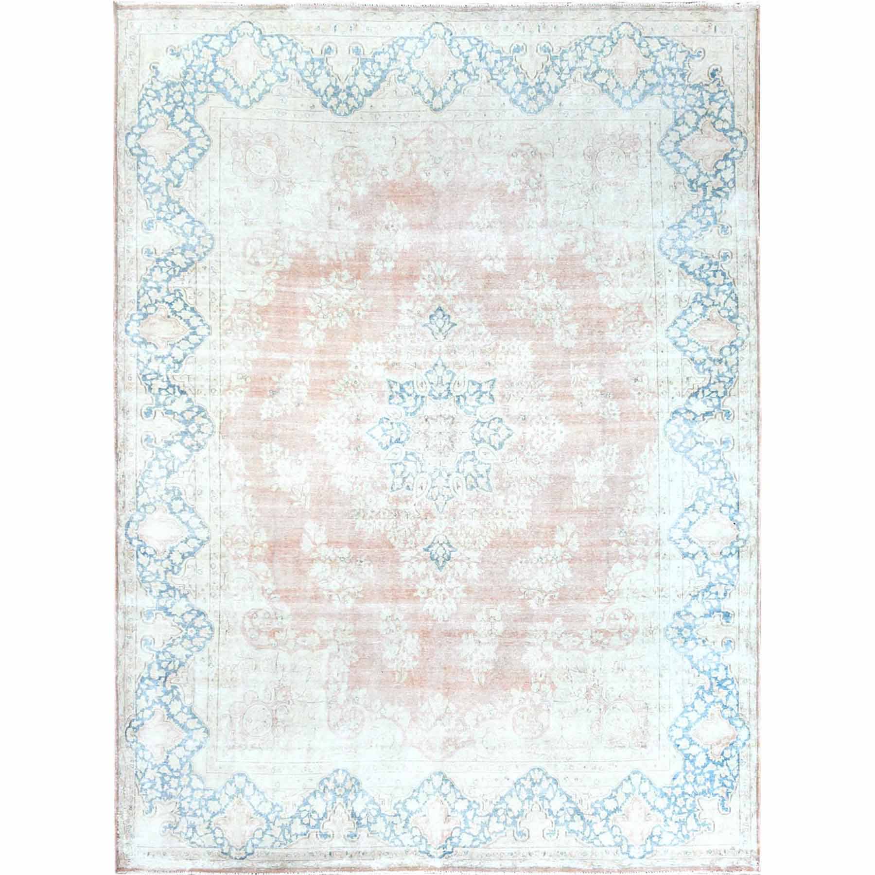 Overdyed-Vintage-Hand-Knotted-Rug-308620