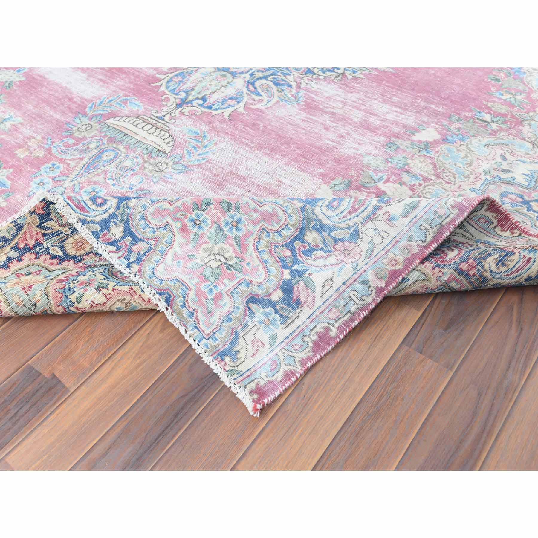 Overdyed-Vintage-Hand-Knotted-Rug-308720