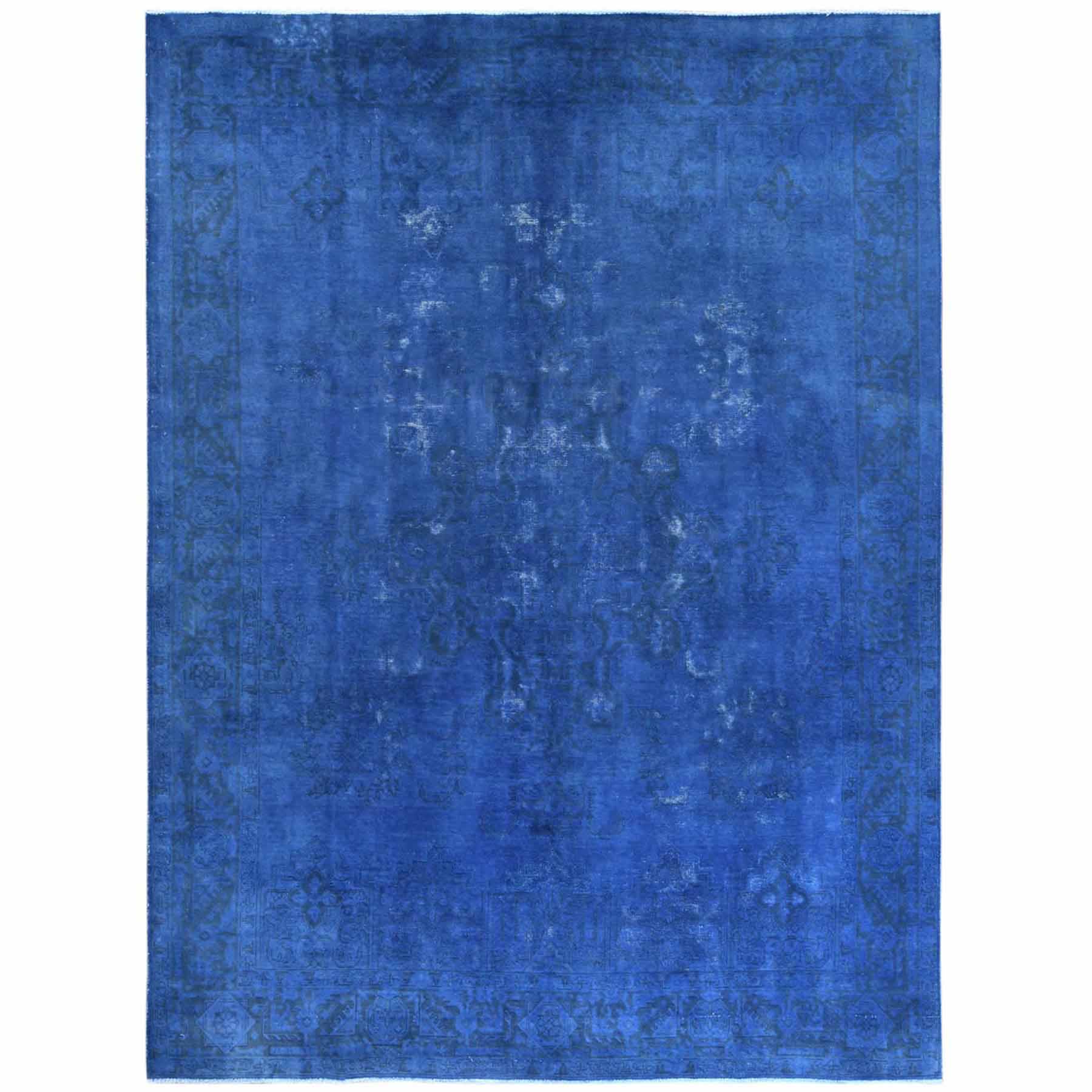Overdyed-Vintage-Hand-Knotted-Rug-307560