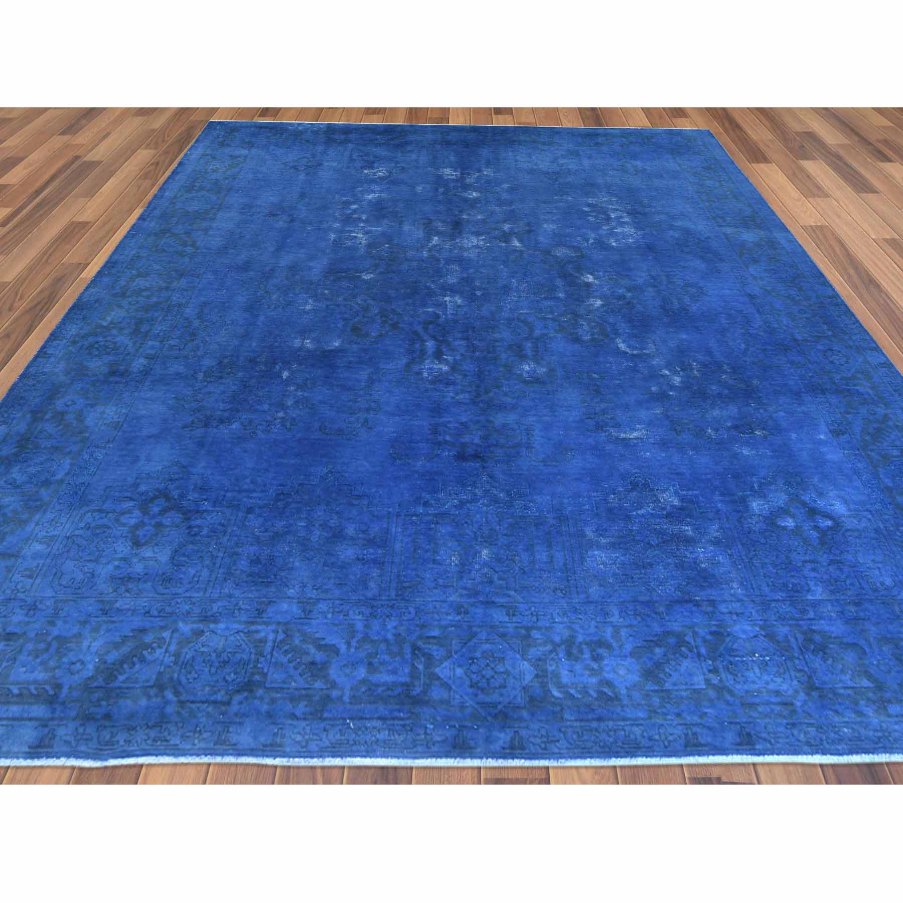 Overdyed-Vintage-Hand-Knotted-Rug-307560