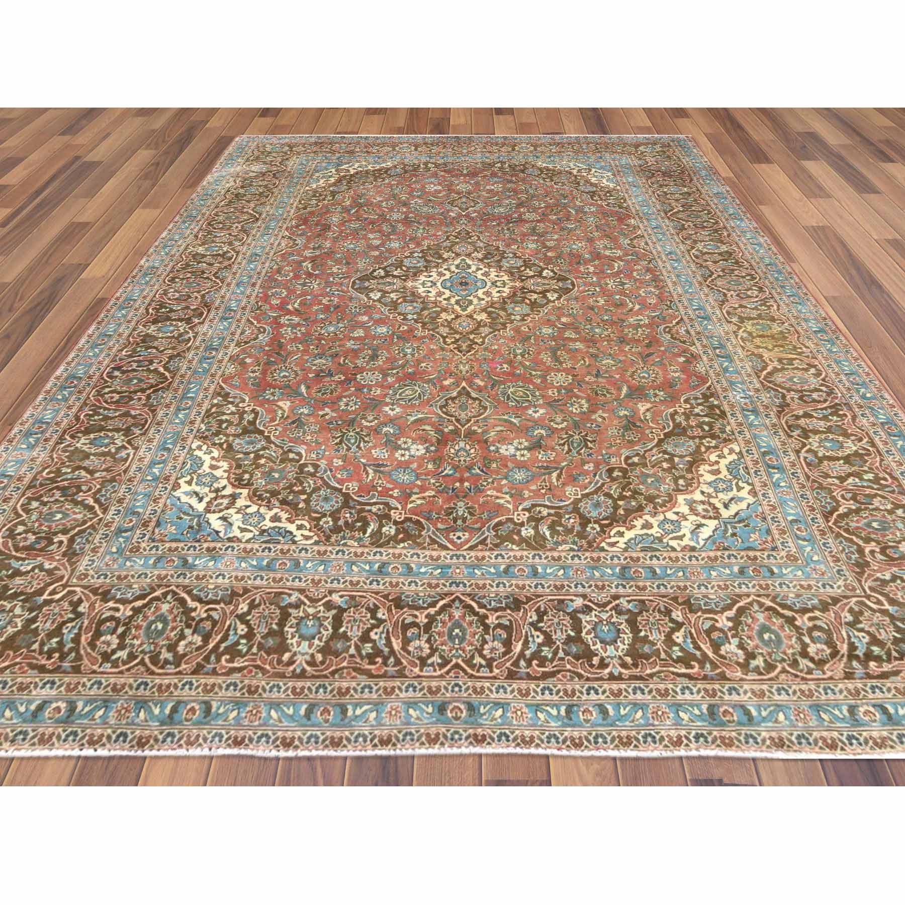 Overdyed-Vintage-Hand-Knotted-Rug-307585