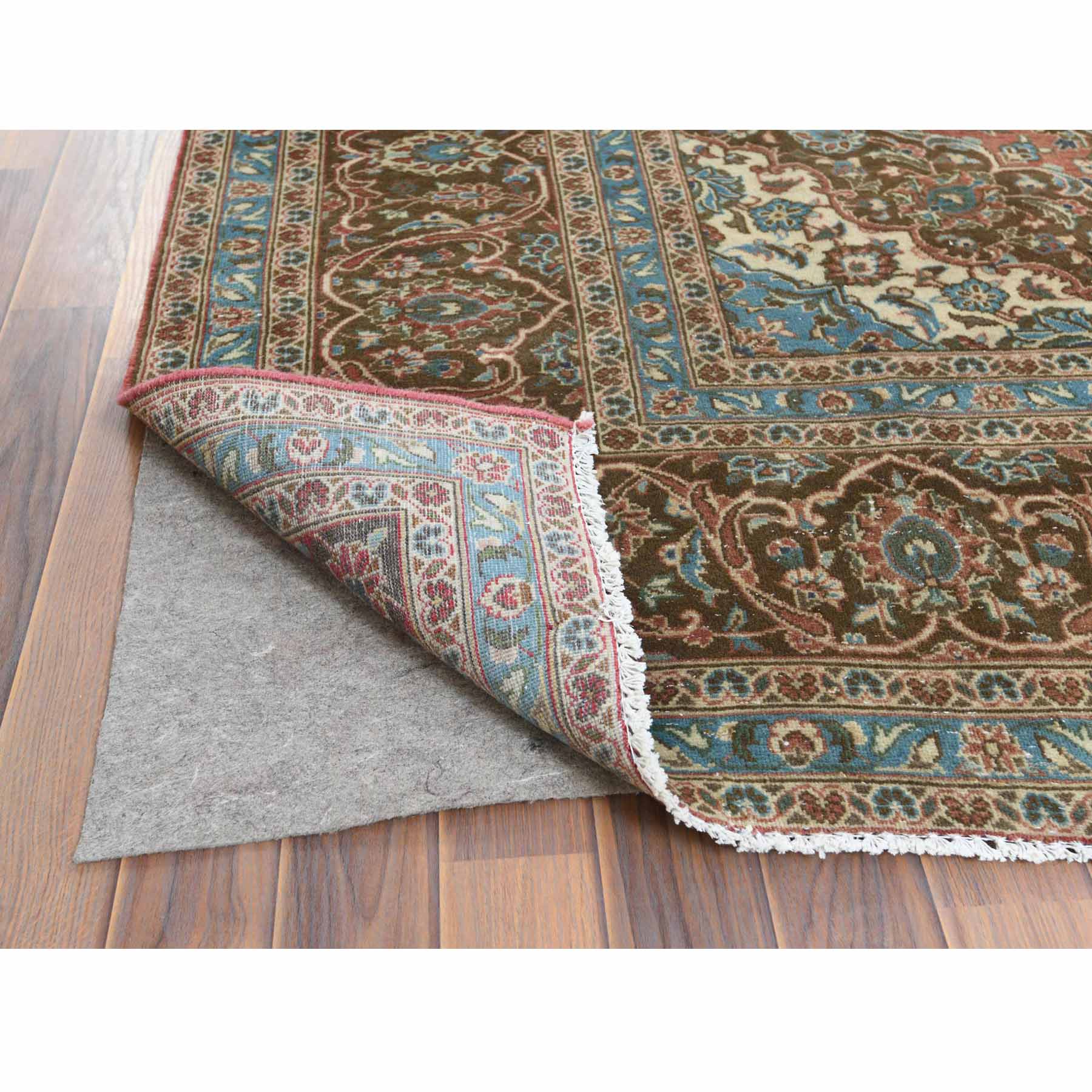 Overdyed-Vintage-Hand-Knotted-Rug-307585