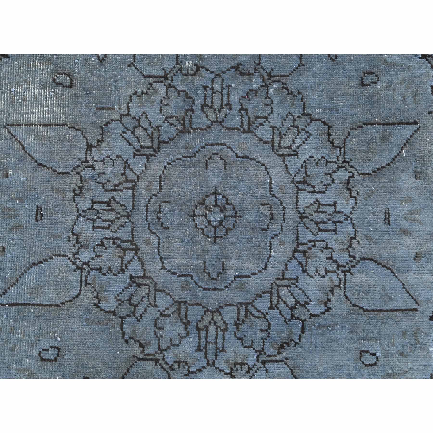 Overdyed-Vintage-Hand-Knotted-Rug-307950
