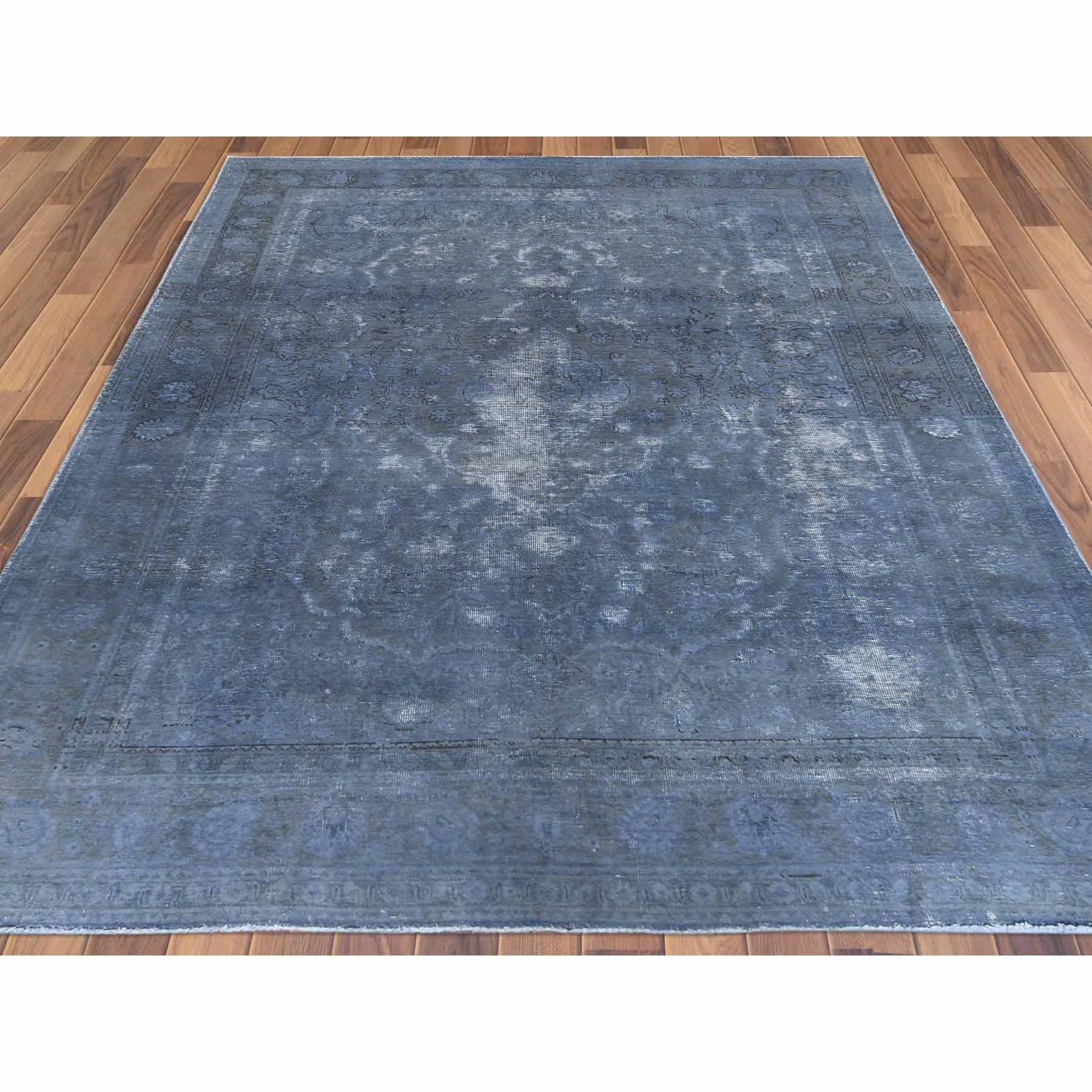 Overdyed-Vintage-Hand-Knotted-Rug-307985