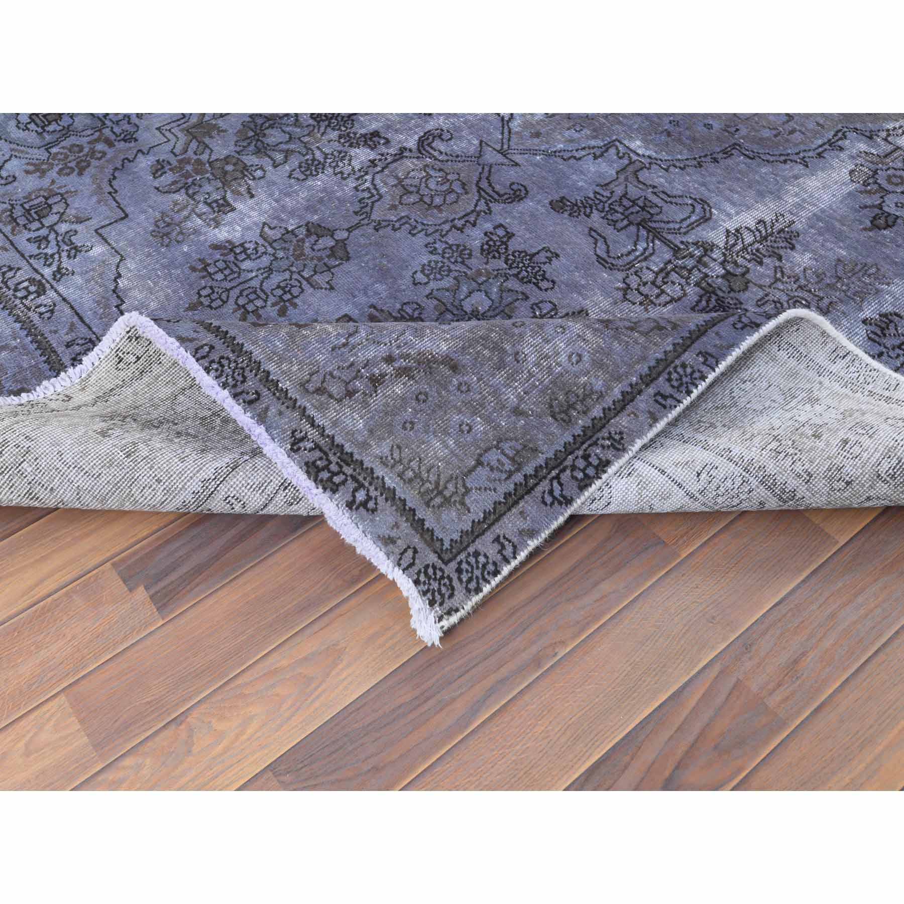 Overdyed-Vintage-Hand-Knotted-Rug-307990