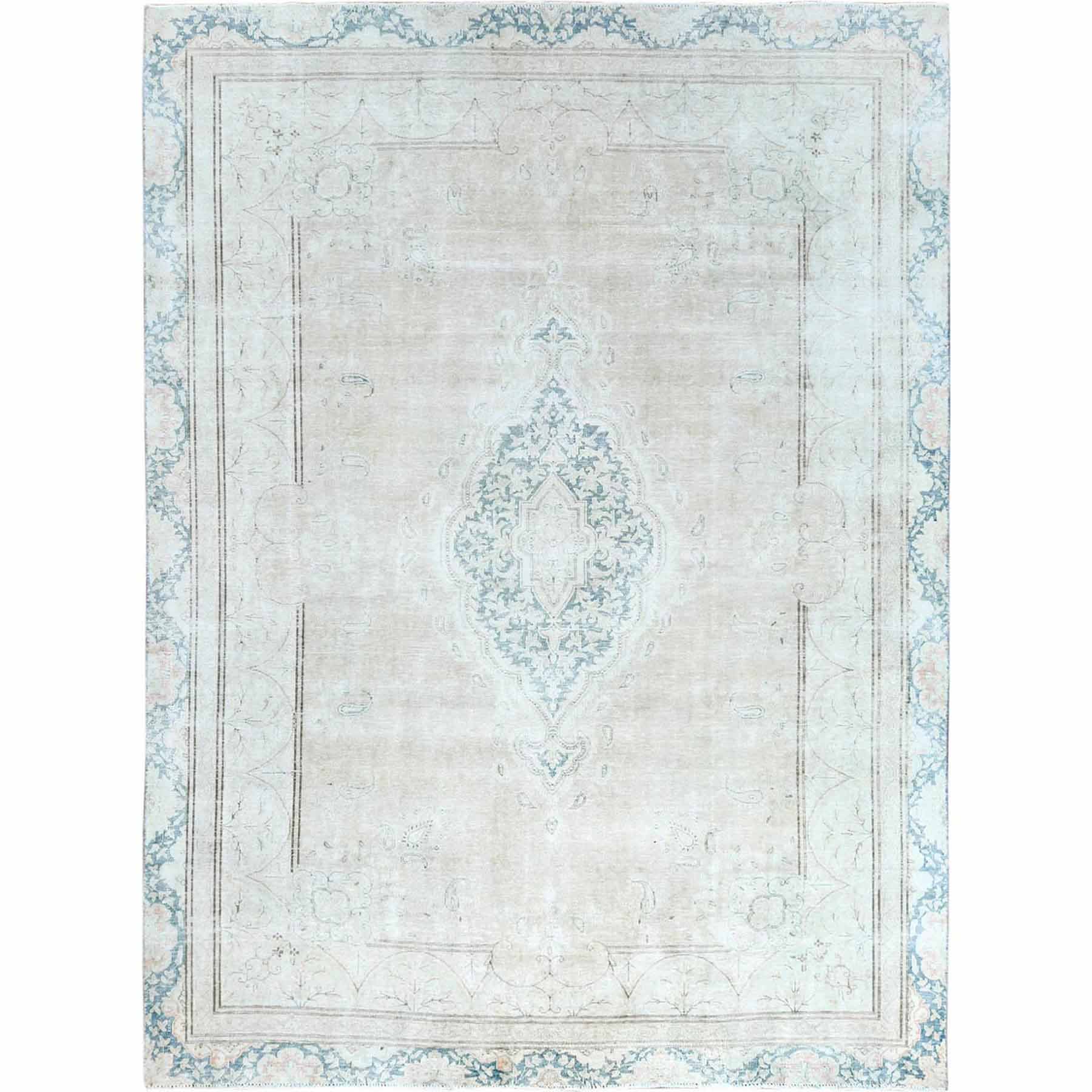 Overdyed-Vintage-Hand-Knotted-Rug-308540