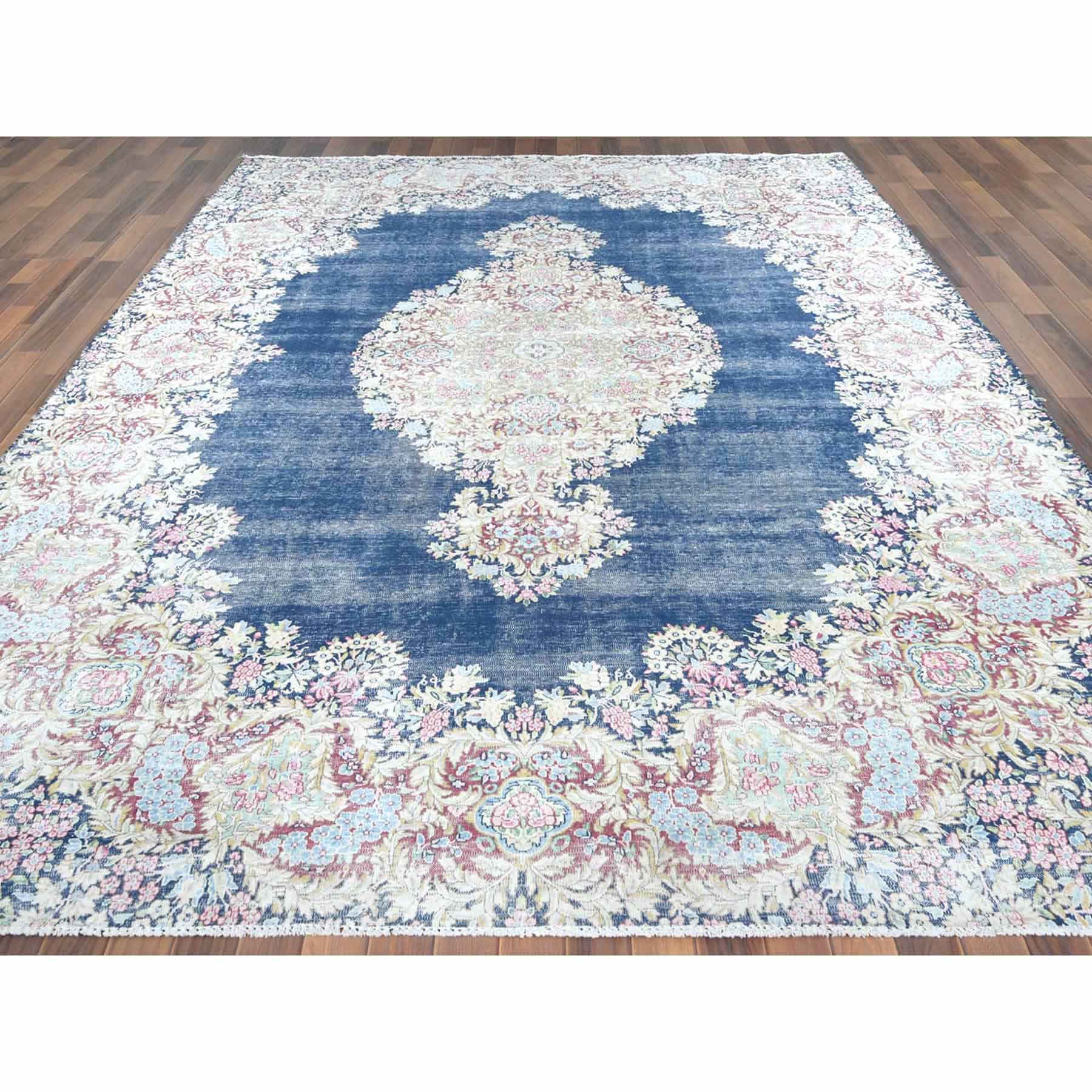 Overdyed-Vintage-Hand-Knotted-Rug-309005