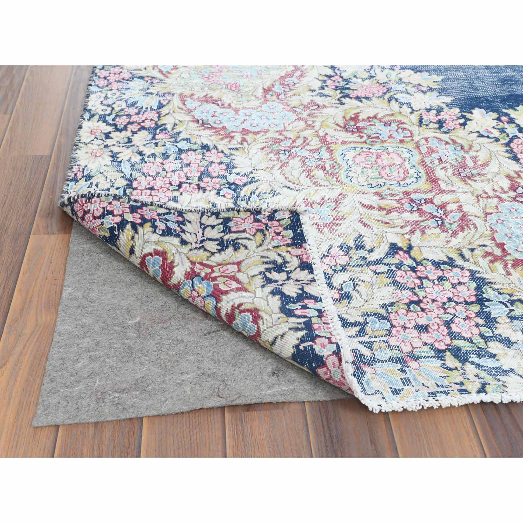 Overdyed-Vintage-Hand-Knotted-Rug-309005