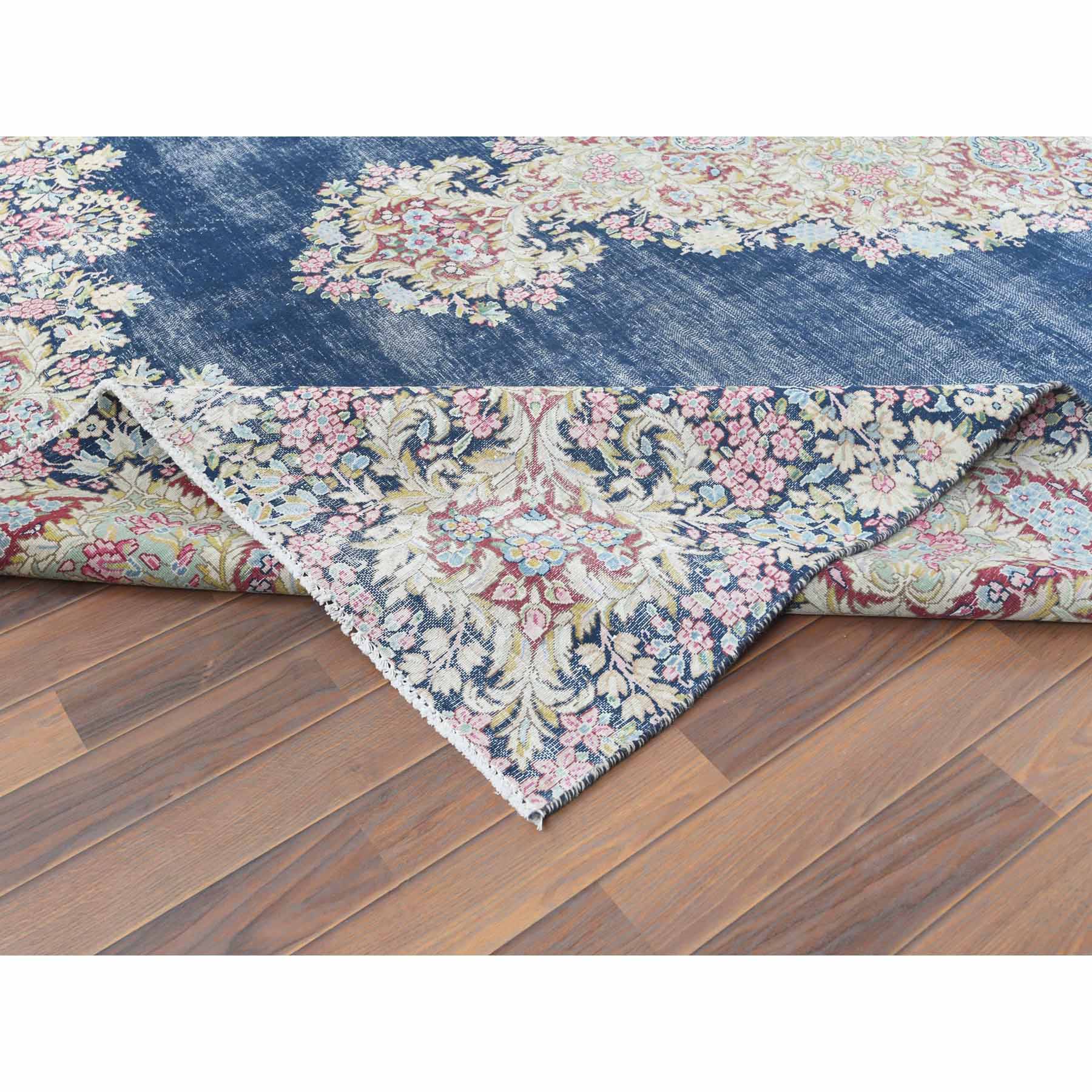 Overdyed-Vintage-Hand-Knotted-Rug-309005