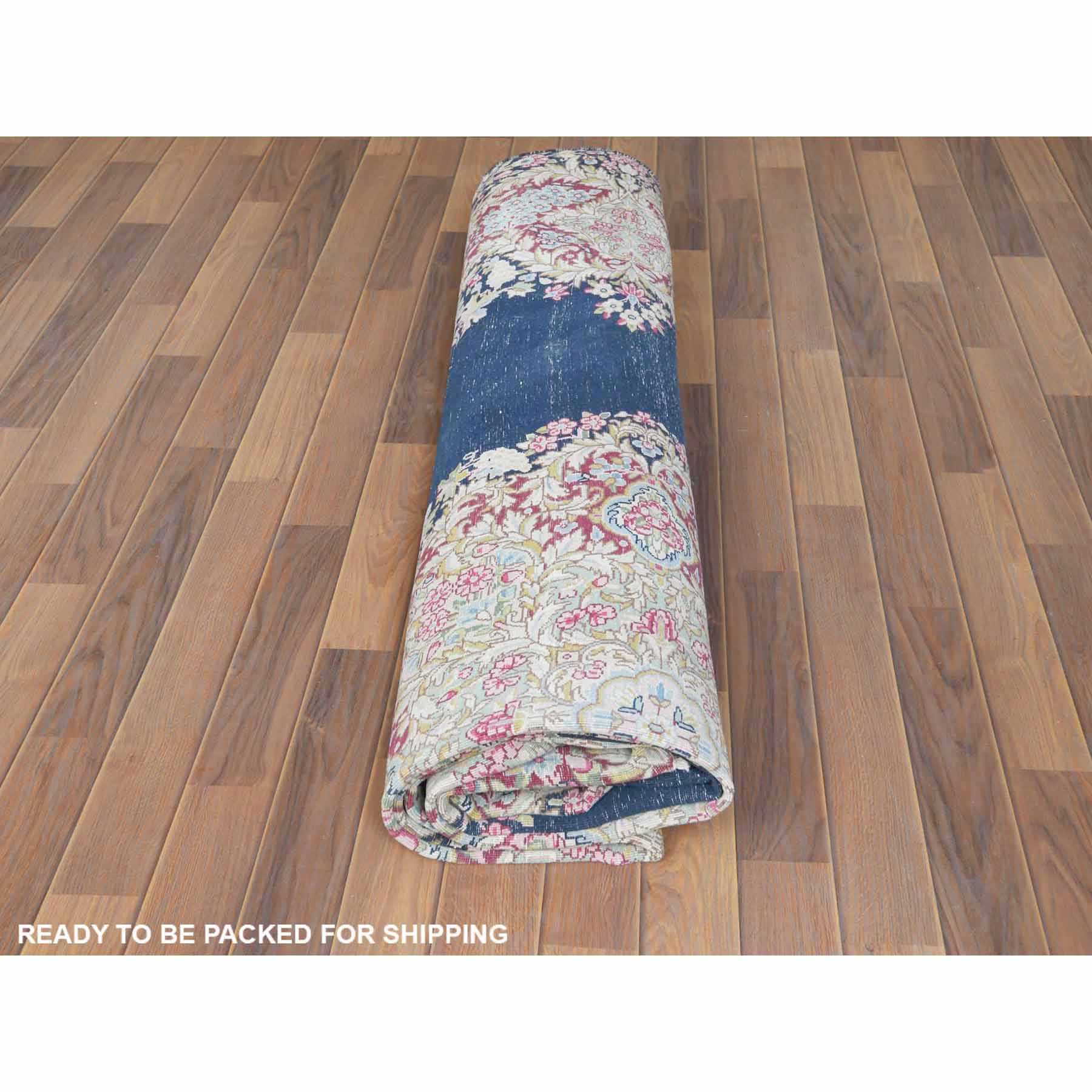 Overdyed-Vintage-Hand-Knotted-Rug-309005