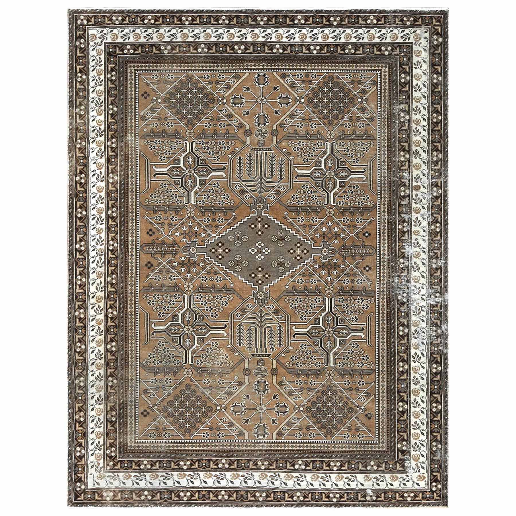 Overdyed-Vintage-Hand-Knotted-Rug-309225