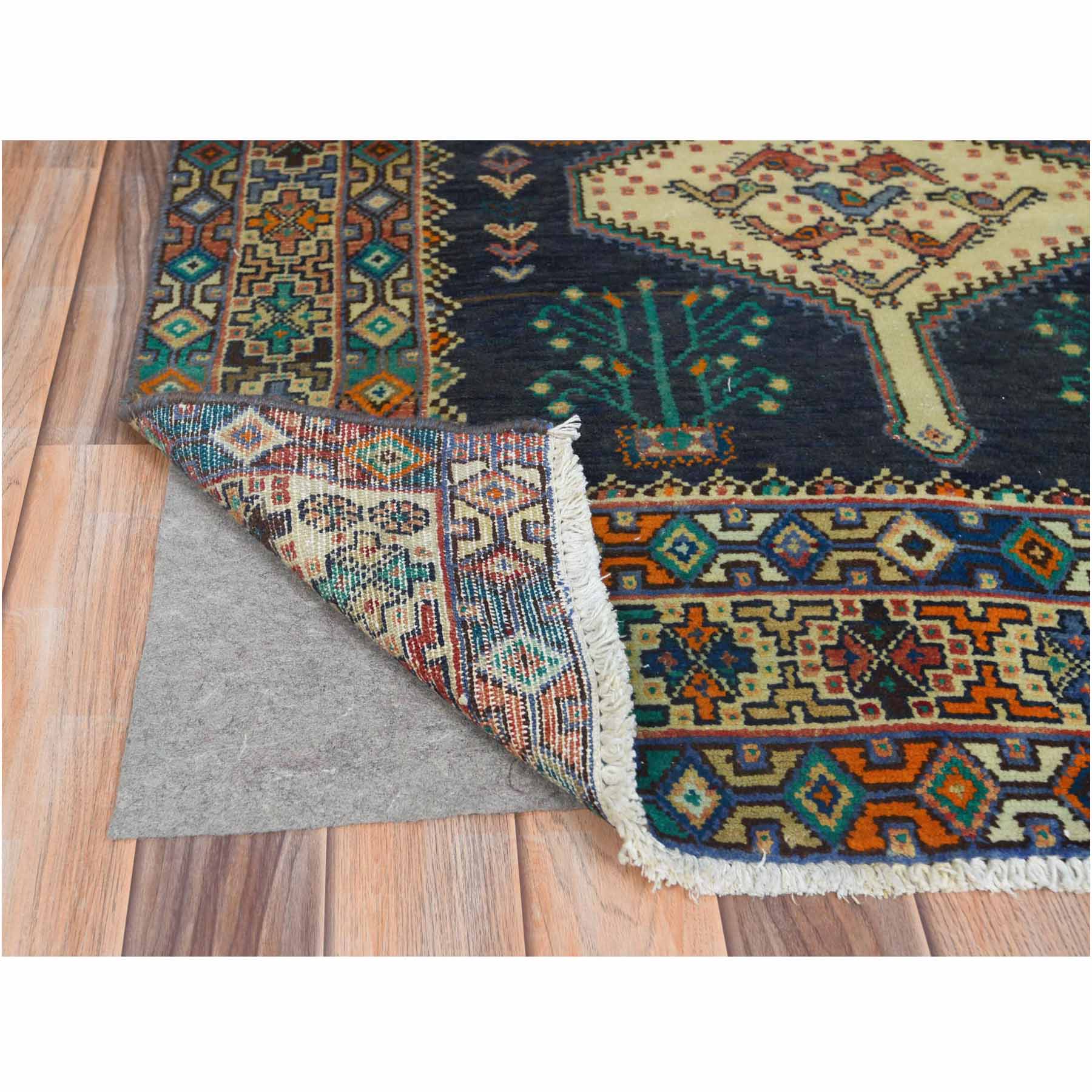 Overdyed-Vintage-Hand-Knotted-Rug-309325