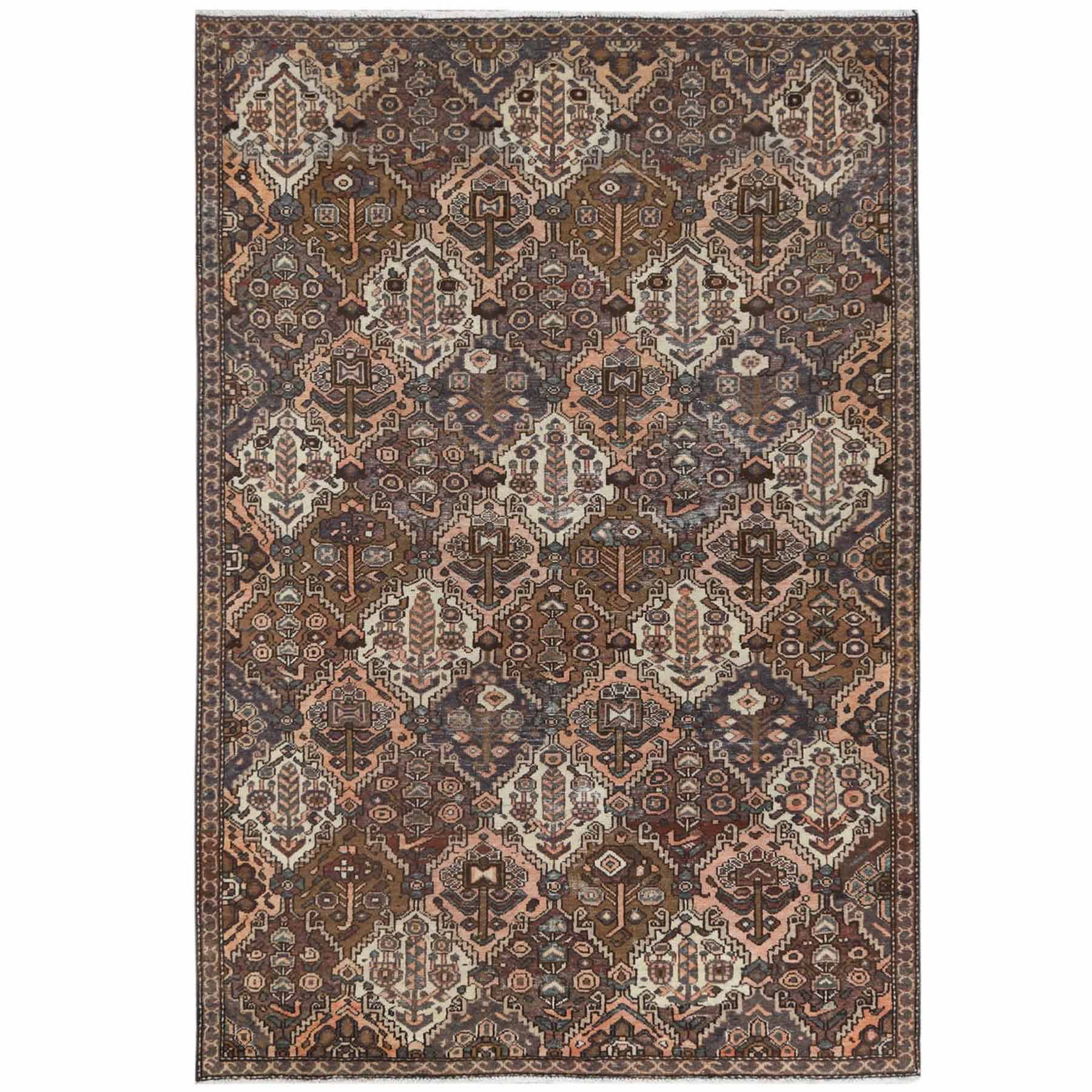 Overdyed-Vintage-Hand-Knotted-Rug-309535