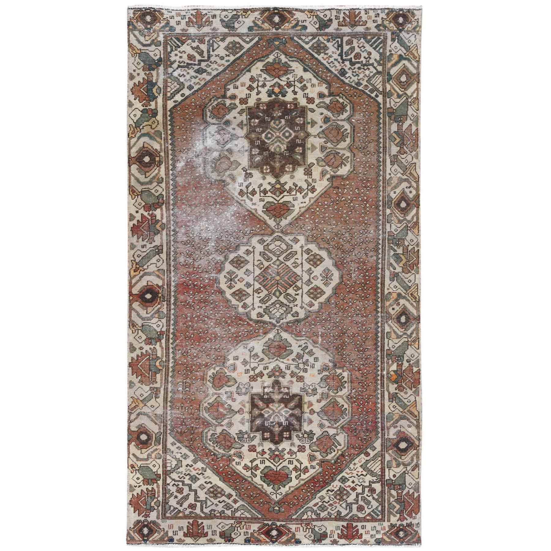 Overdyed-Vintage-Hand-Knotted-Rug-309555