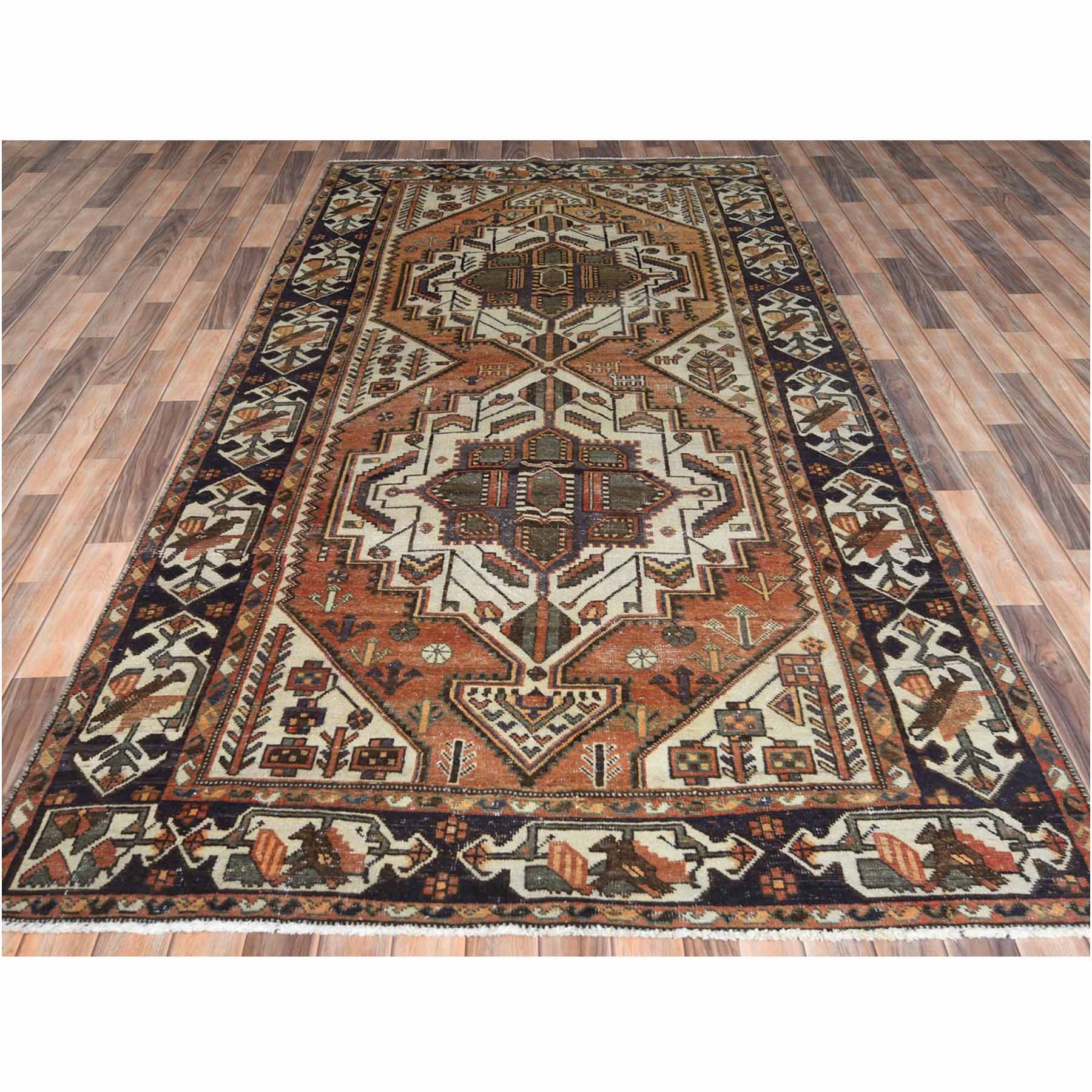 Overdyed-Vintage-Hand-Knotted-Rug-309595