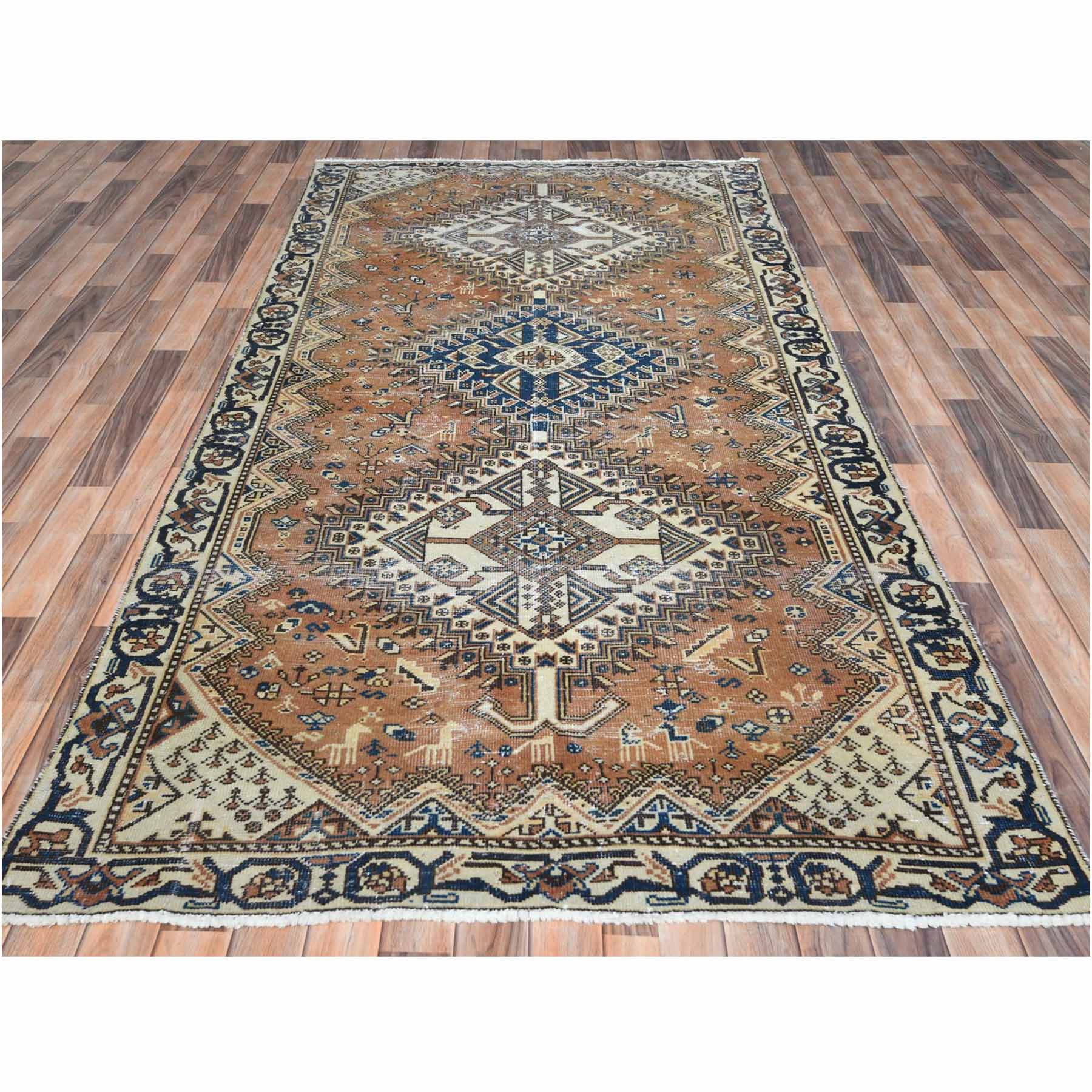 Overdyed-Vintage-Hand-Knotted-Rug-309610